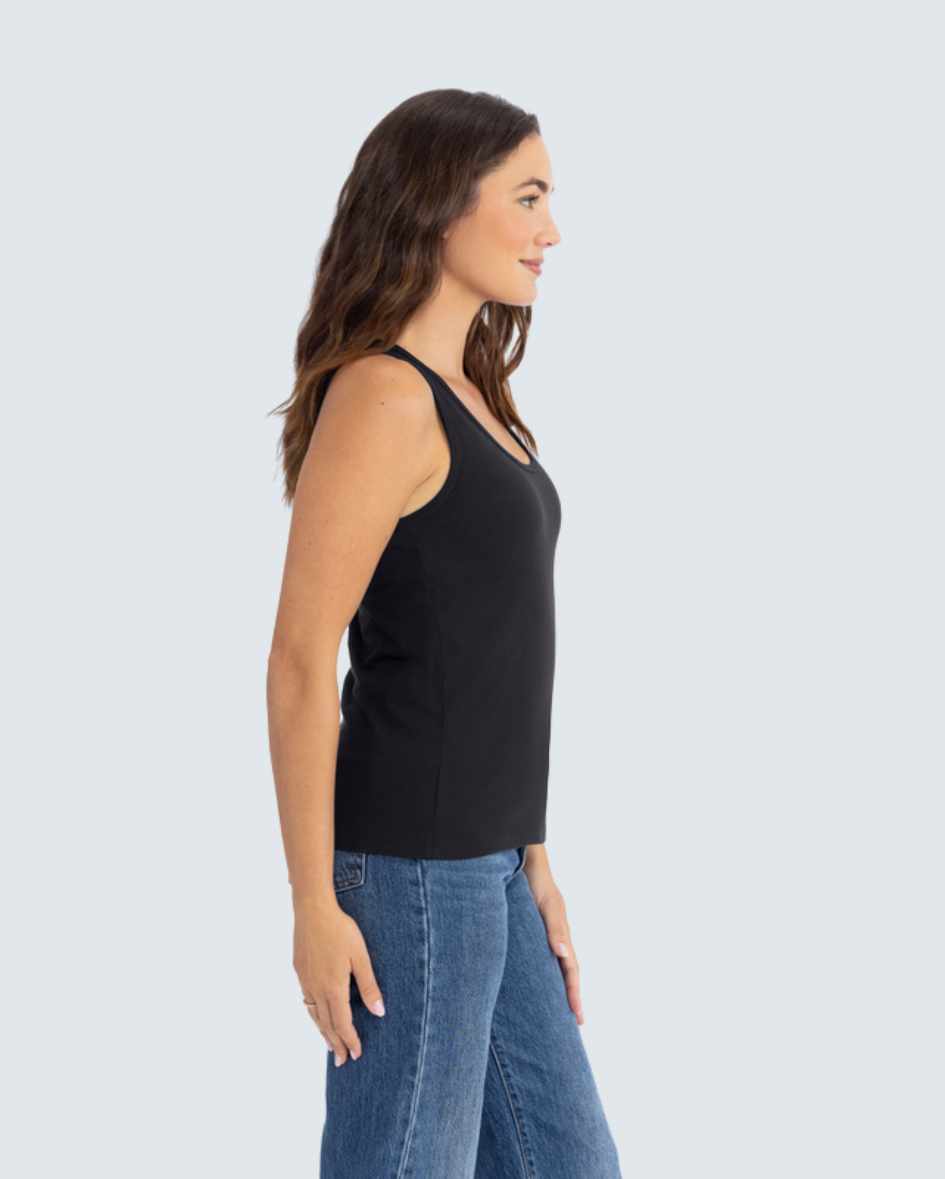 Women's Cotton Tank - Black