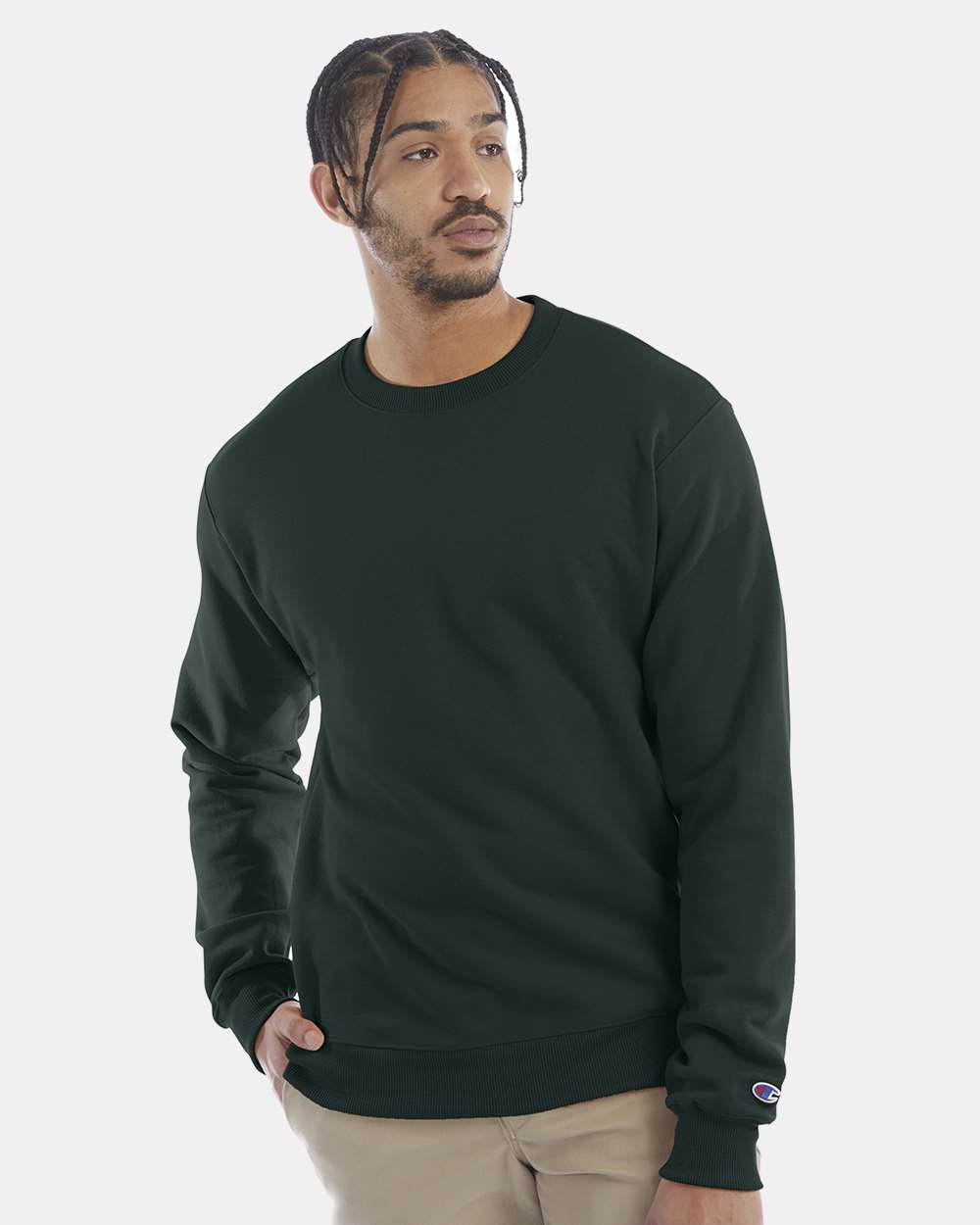 Unisex Powerblend® Crewneck Sweatshirt - Dark Green - XS