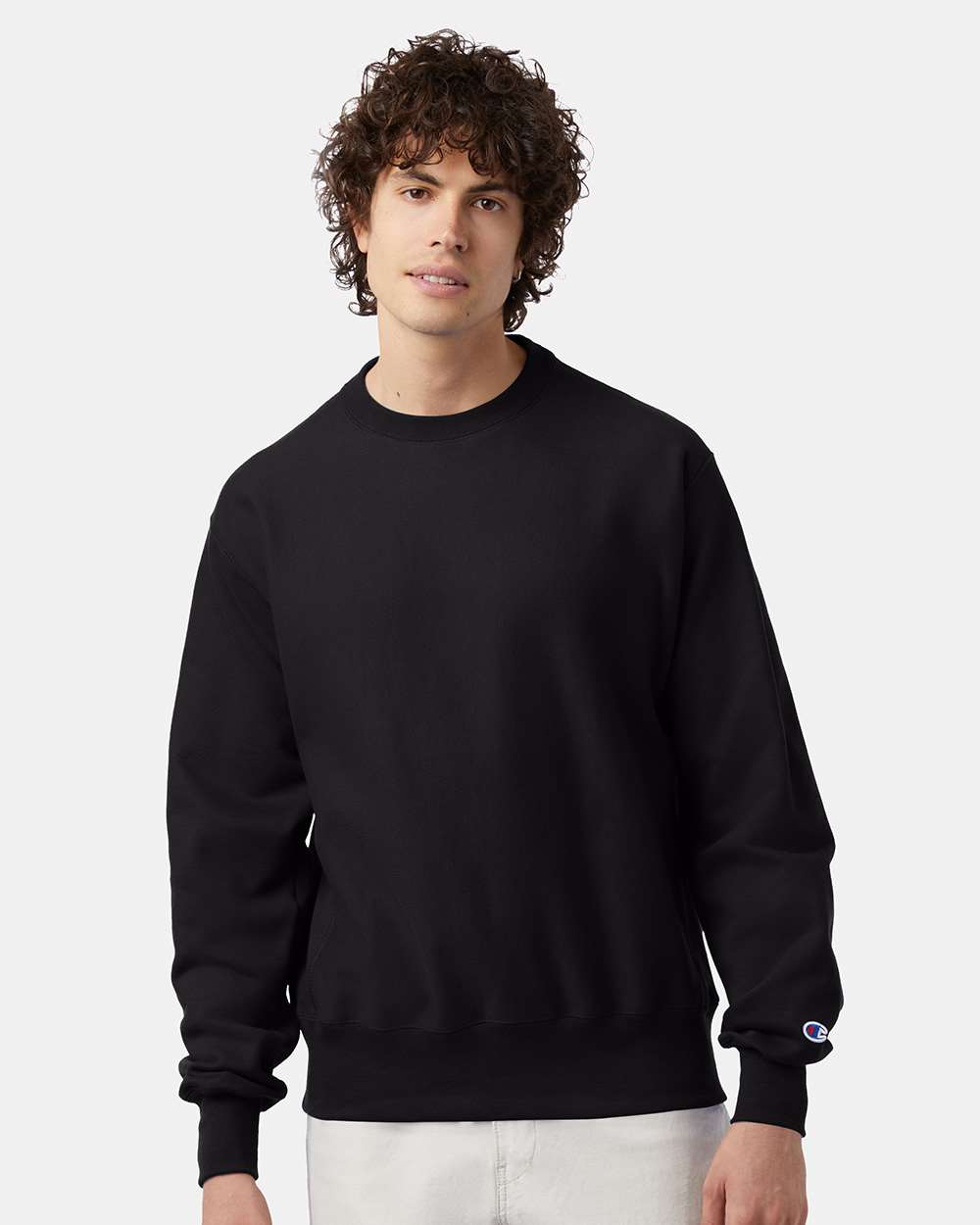 Unisex Reverse Weave® Crewneck Sweatshirt - Black - XS