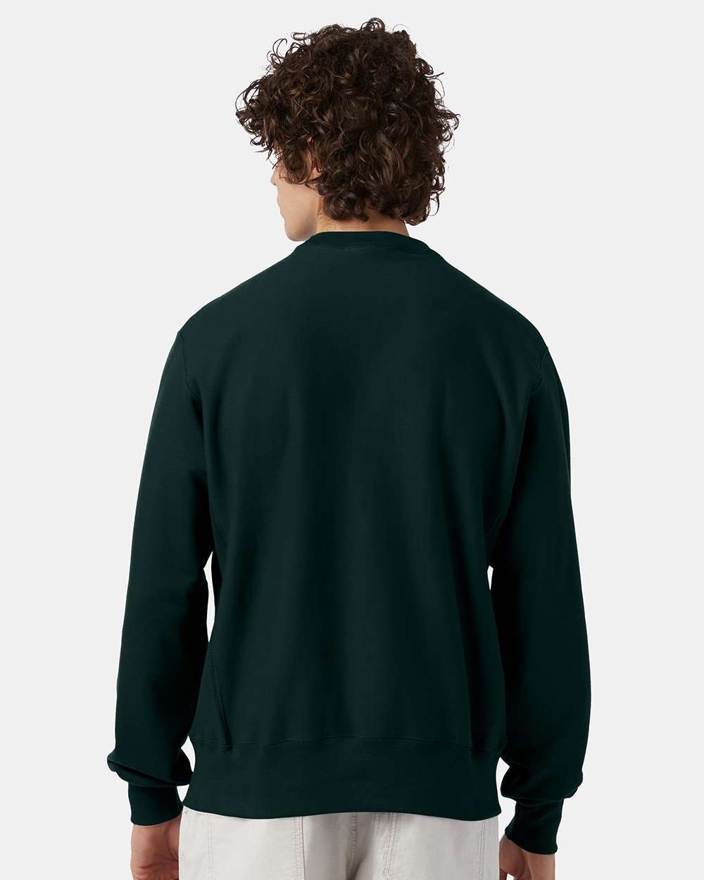 Unisex Reverse Weave® Crewneck Sweatshirt - Dark Green - M