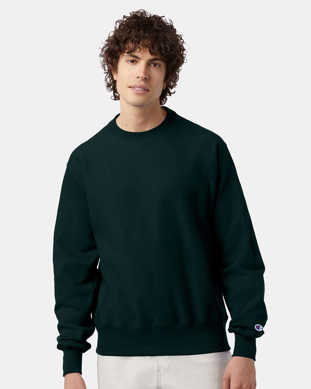 Unisex Reverse Weave® Crewneck Sweatshirt - Dark Green - XS