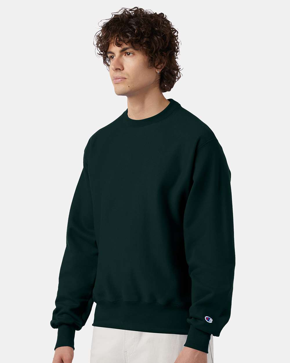 Unisex Reverse Weave® Crewneck Sweatshirt - Dark Green - S