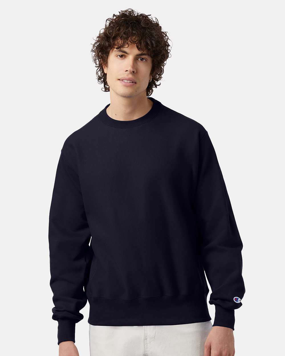 Unisex Reverse Weave® Crewneck Sweatshirt - Navy - XS
