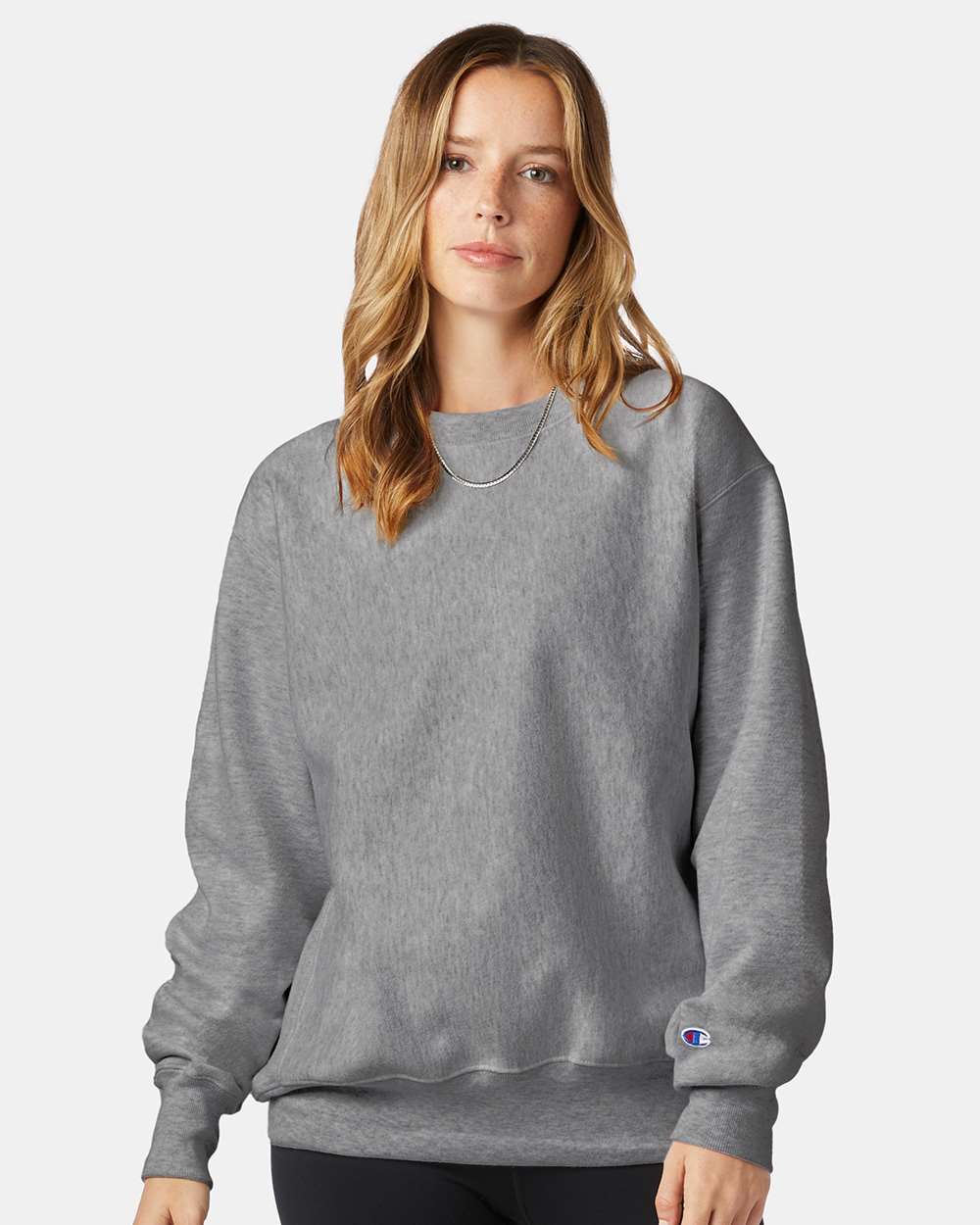 Unisex Reverse Weave® Crewneck Sweatshirt - Oxford Grey - XS