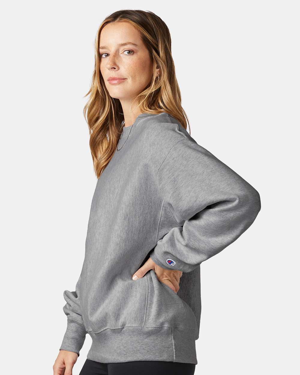 Unisex Reverse Weave® Crewneck Sweatshirt - Oxford Grey - S