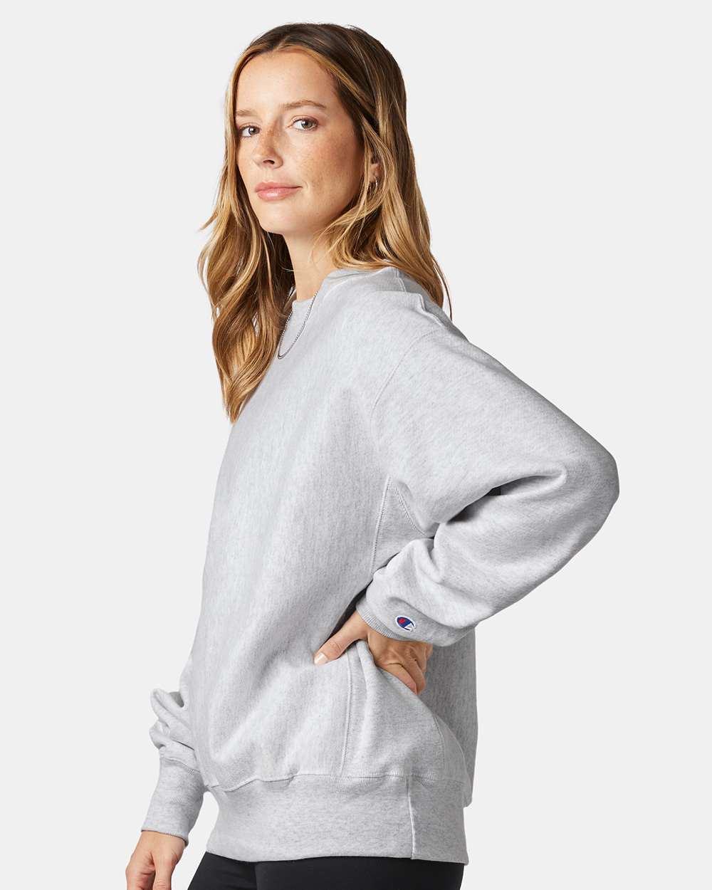 Unisex Reverse Weave® Crewneck Sweatshirt - Silver Grey - M