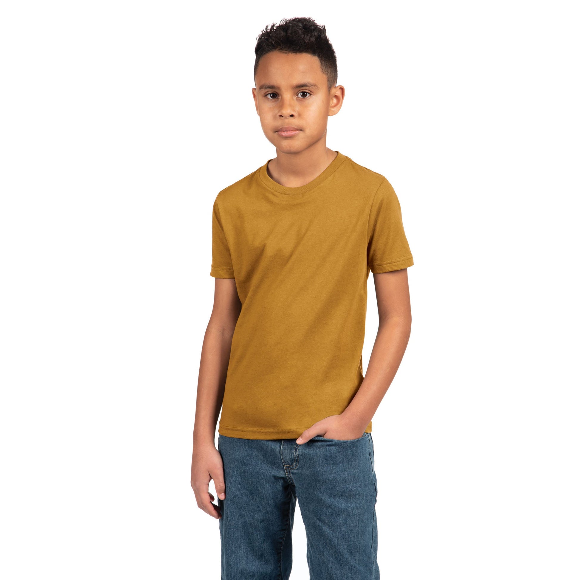 Youth Cotton T-Shirt - Antique Gold - The American Threads