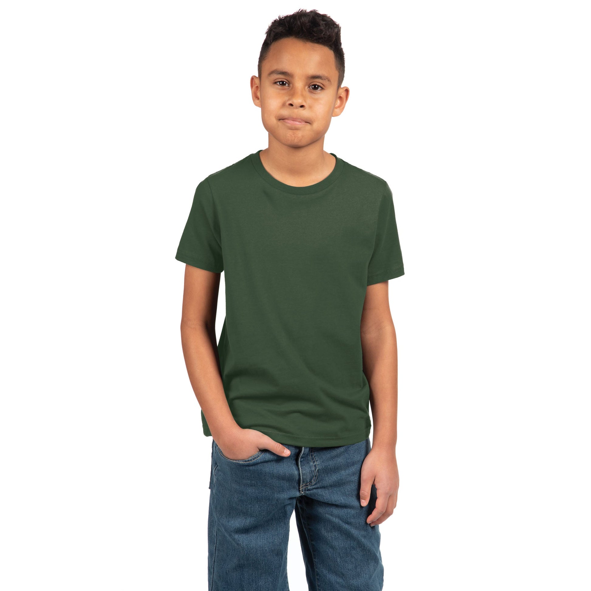 Youth Cotton T-Shirt - Forest Green - The American Threads