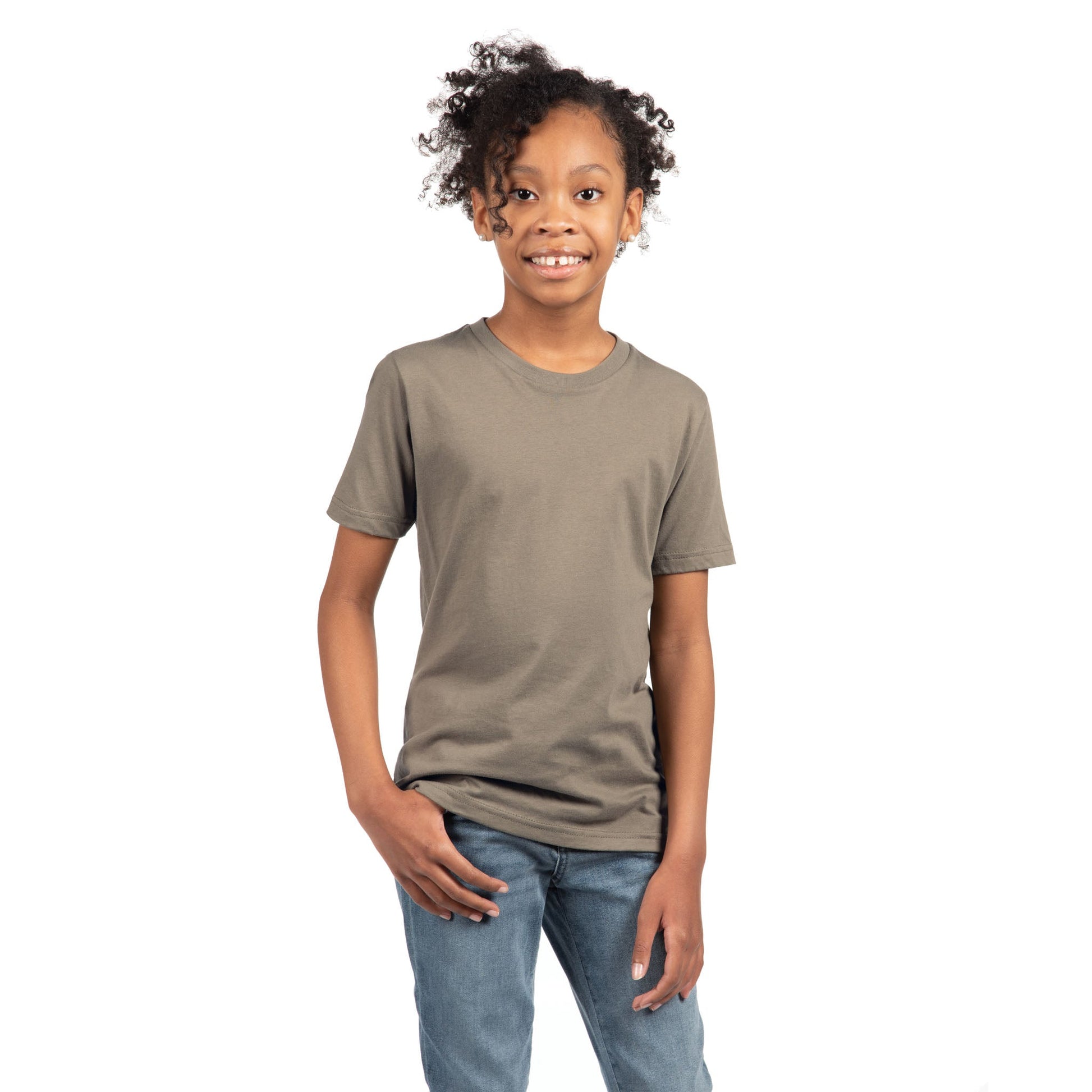 Youth Cotton T-Shirt - Warm Gray - The American Threads