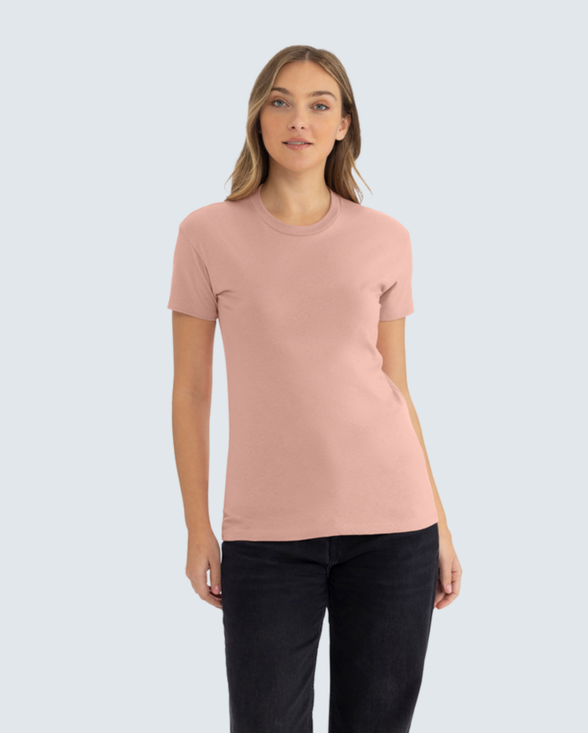 Women's Cotton Relaxed S/S T-shirt - DESERT PINK