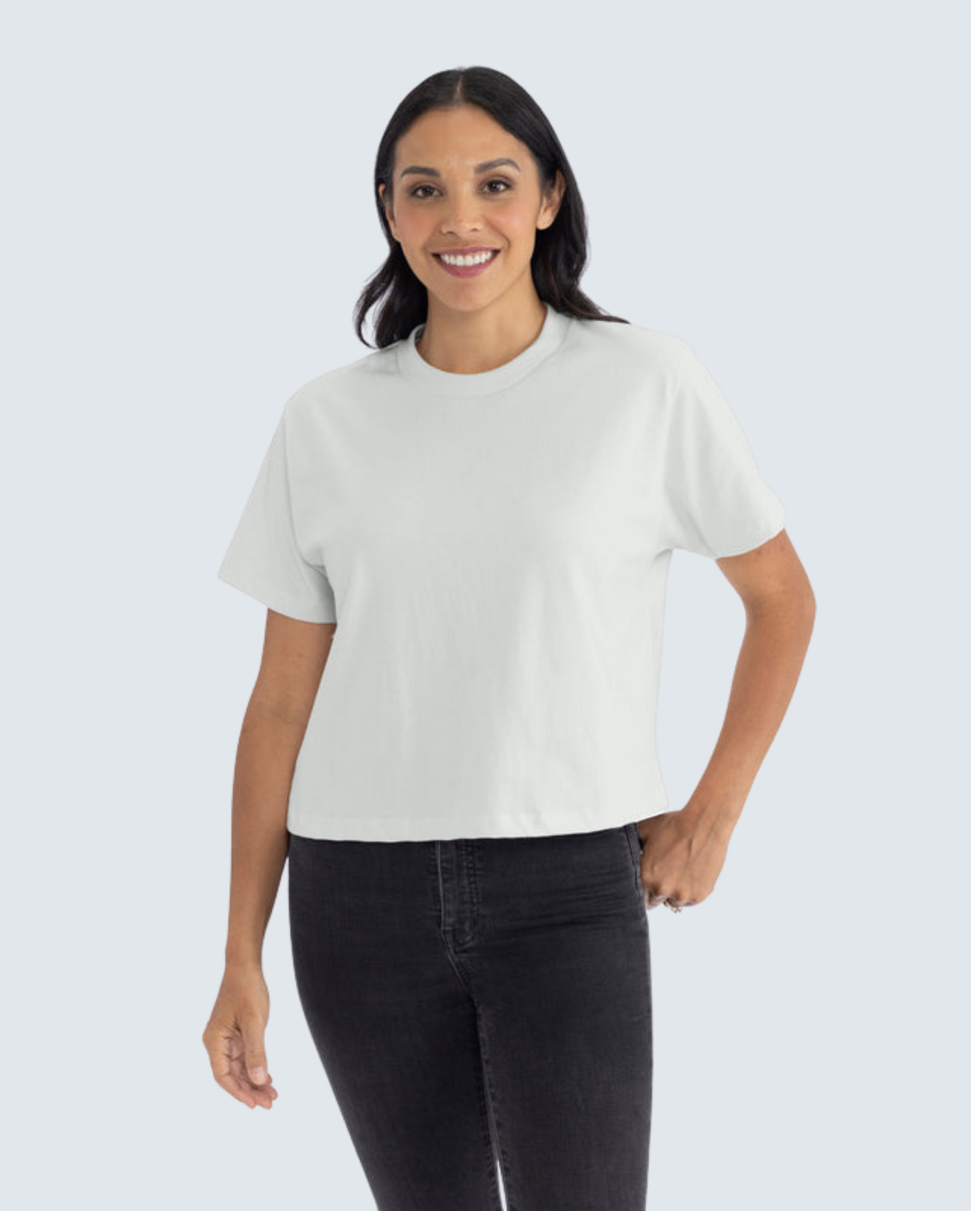 Women's Heavyweight High-Waist Boxy Tee - Bone