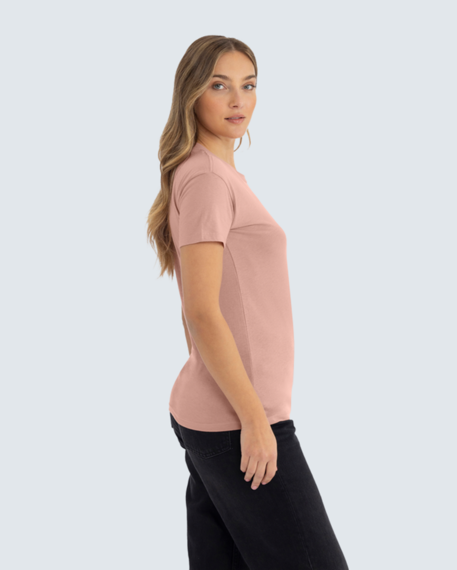 Women's Cotton Relaxed S/S T-shirt - DESERT PINK