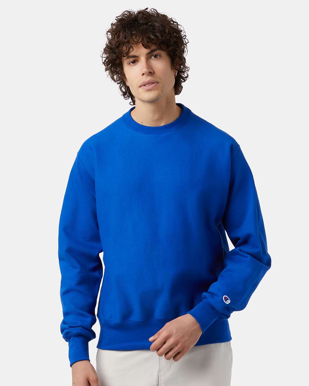 Unisex Reverse Weave® Crewneck Sweatshirt - Royal - XS