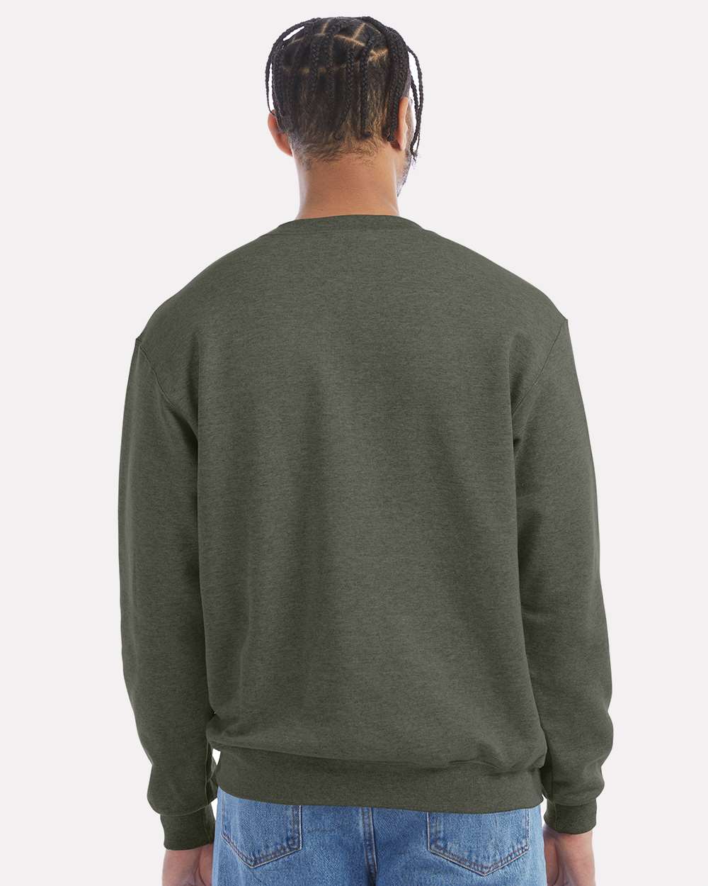 Unisex Powerblend® Crewneck Sweatshirt - Dark Green Heather - M