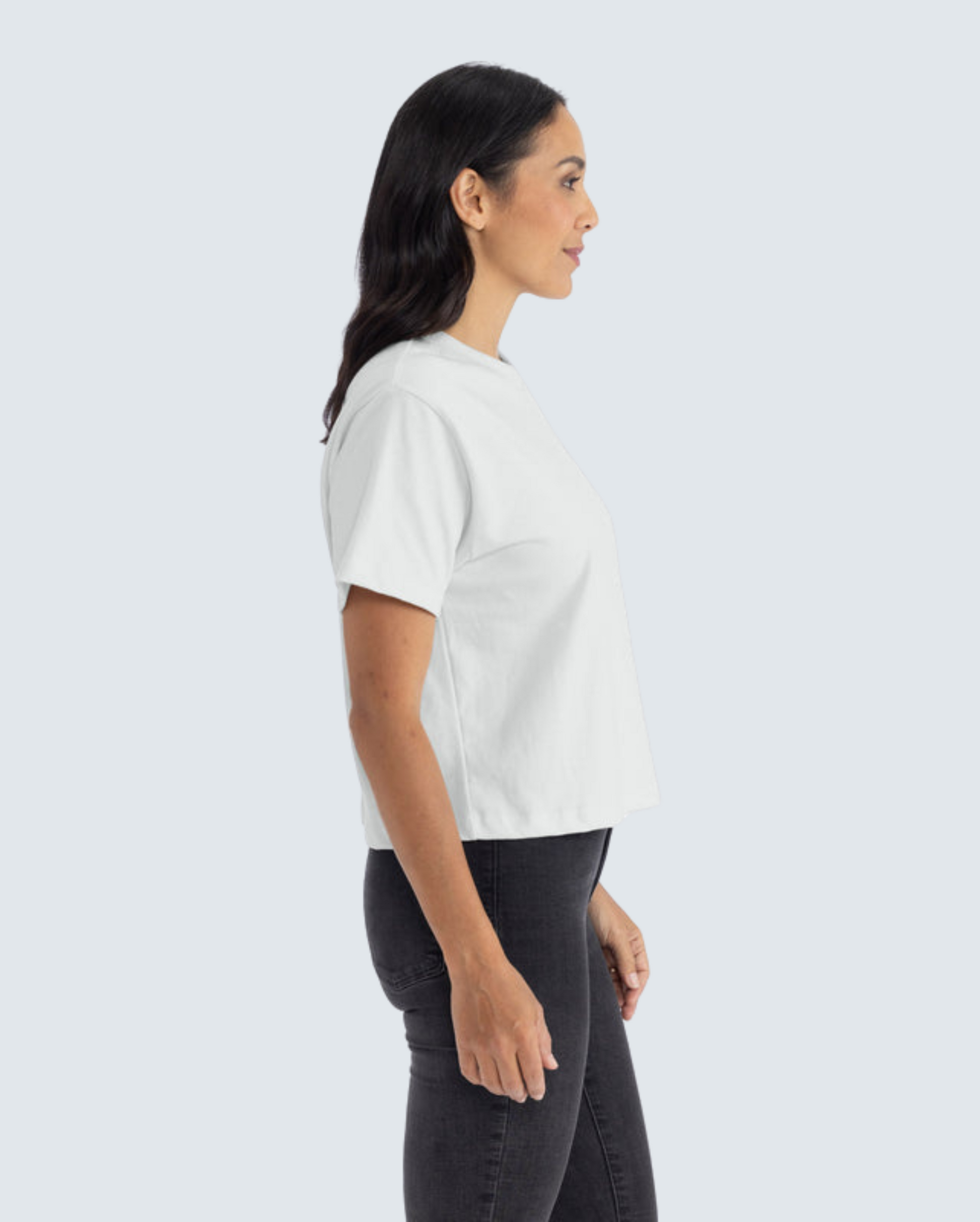 Women's Heavyweight High-Waist Boxy Tee - Bone