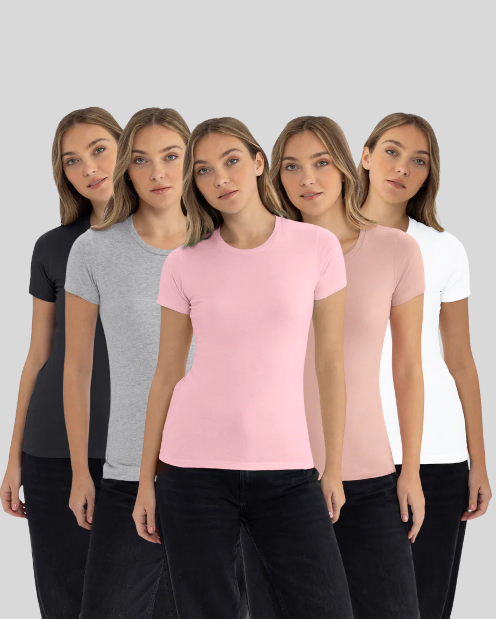 Women's Classic Cotton Tee 5-Pack