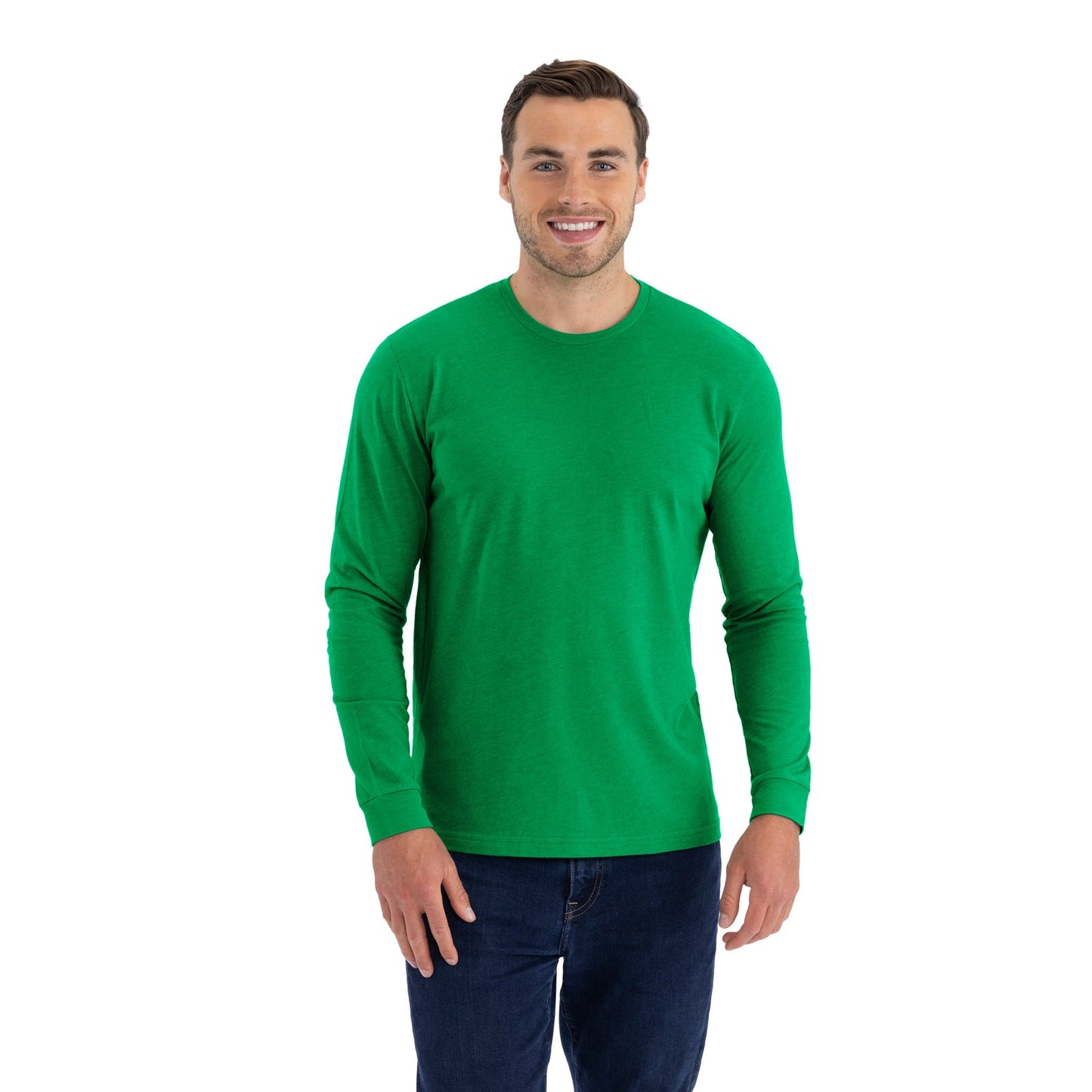 Unisex CVC Long Sleeve T-Shirt - Kelly Green - The American Threads