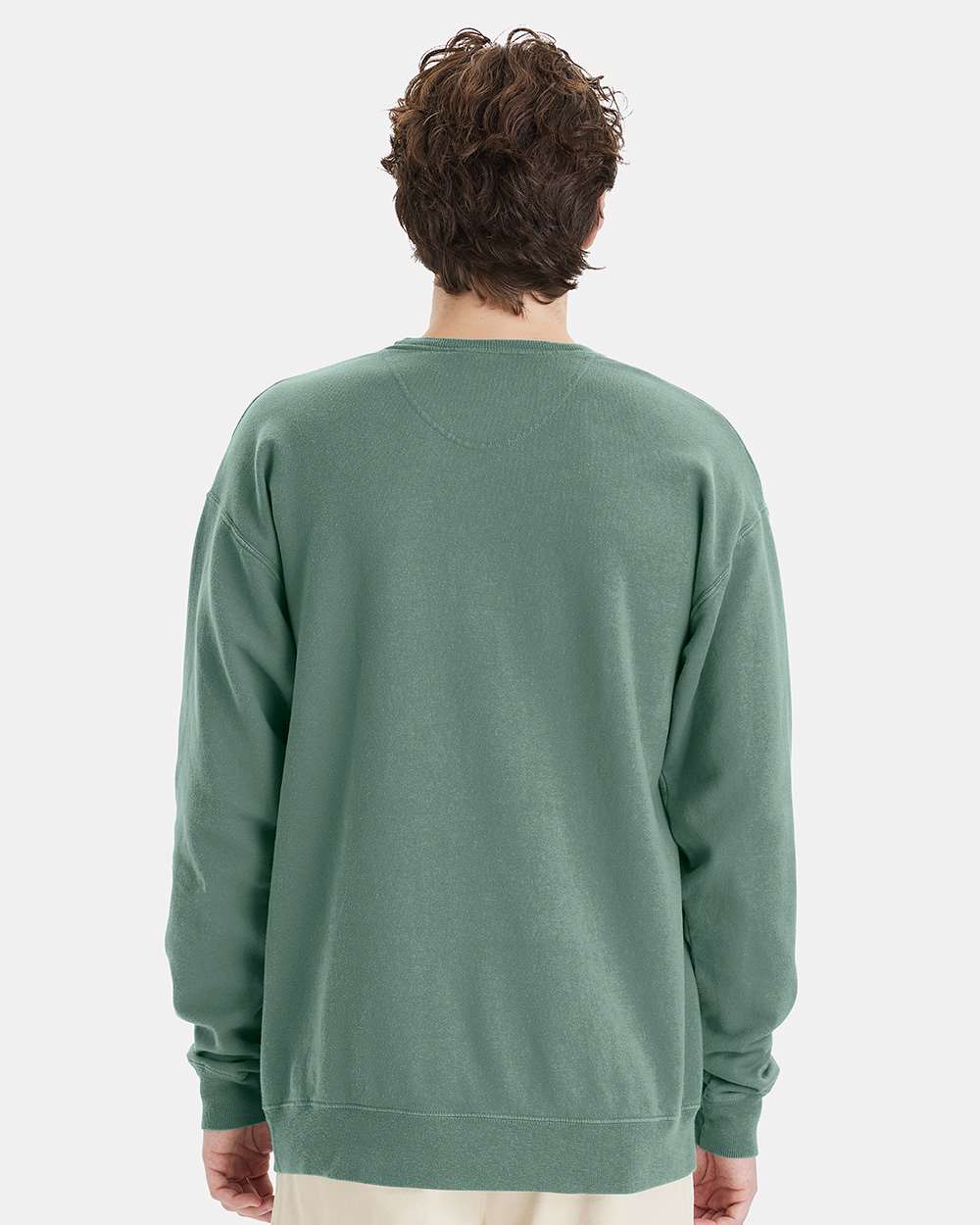 Unisex Garment-Dyed Crewneck Sweatshirt - Cypress Green - M