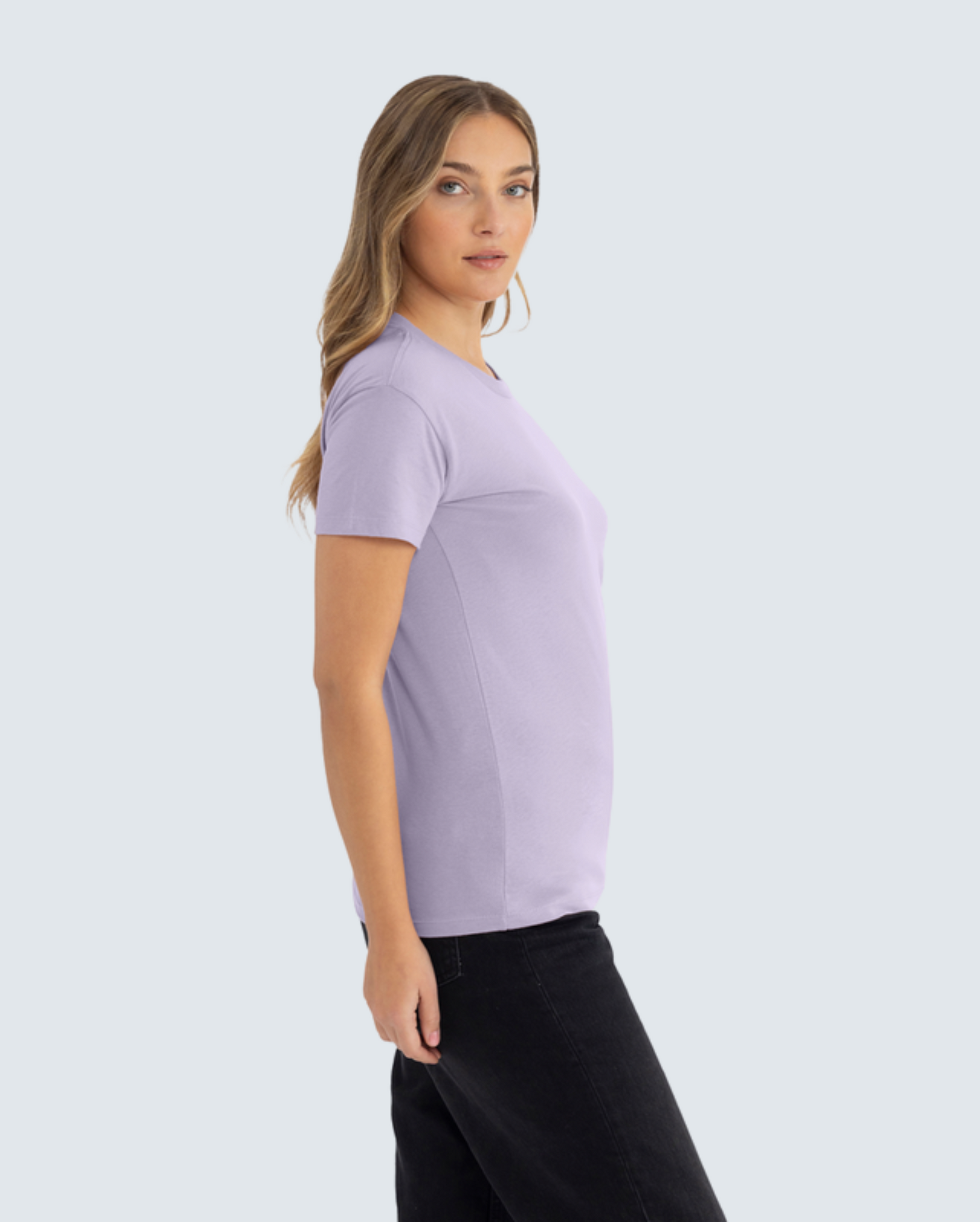 Women's Cotton Relaxed S/S T-shirt - Lavender