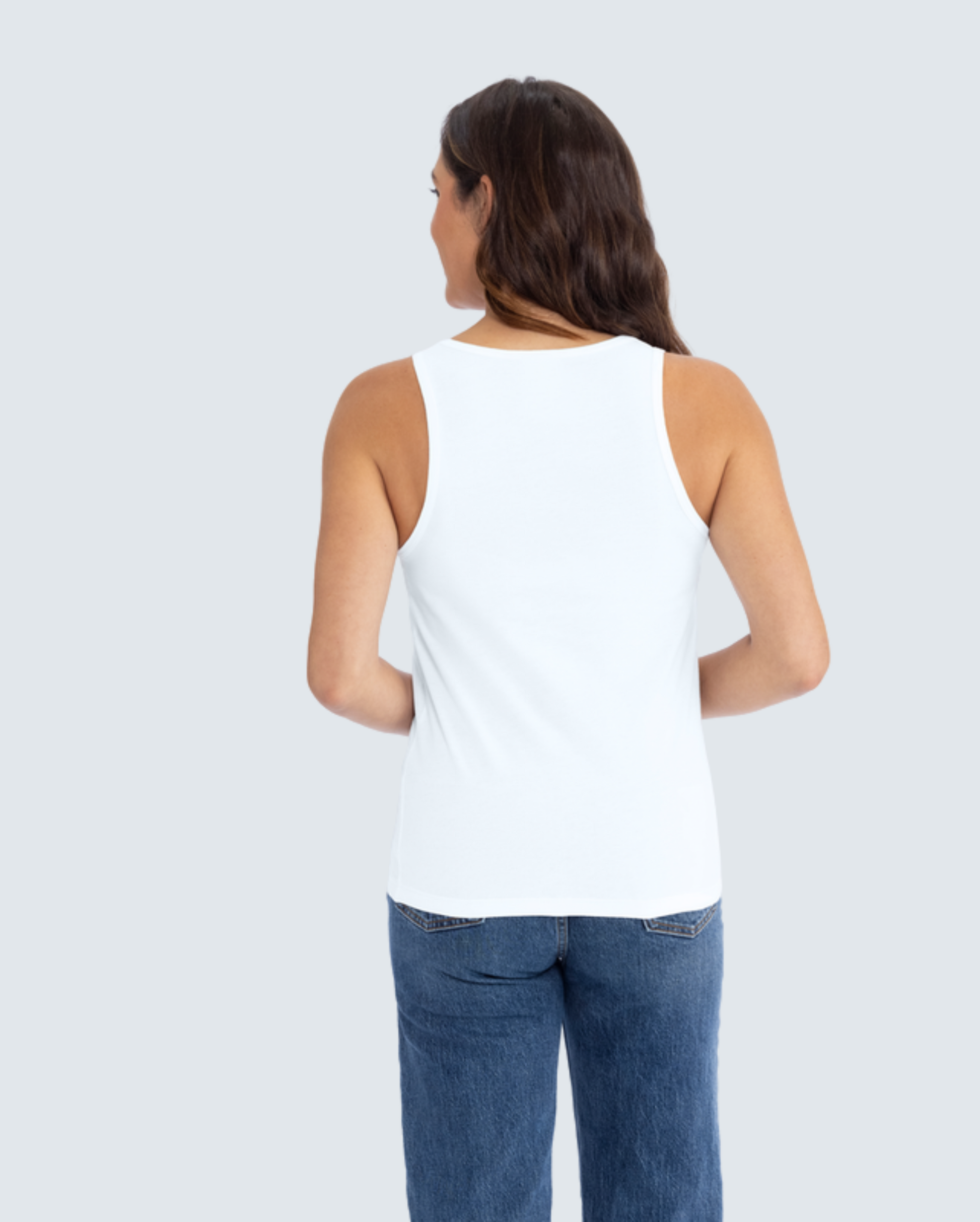 Women's Cotton Tank - White