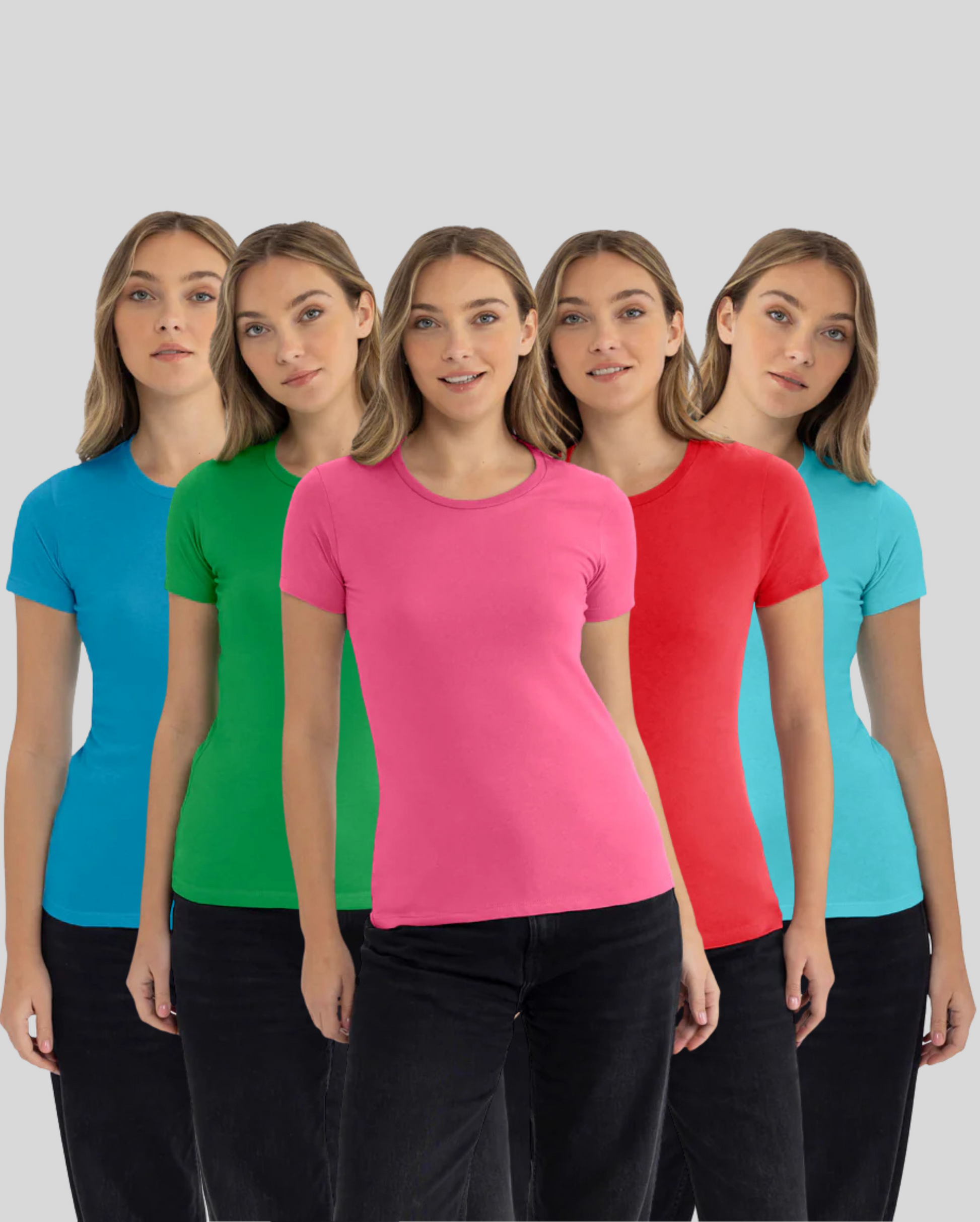 Women's Classic Cotton Tee 5-Pack