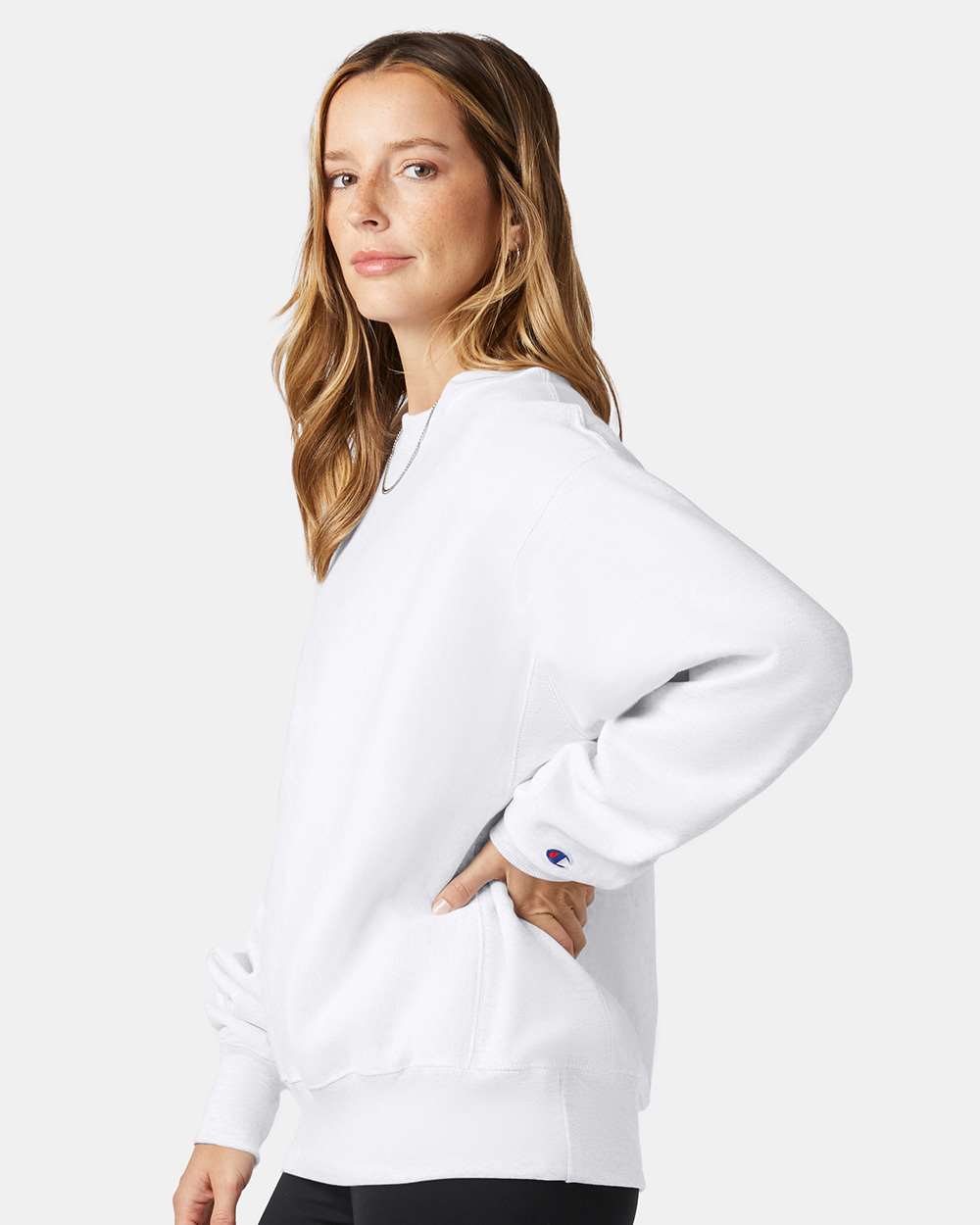 Unisex Reverse Weave® Crewneck Sweatshirt - White - S