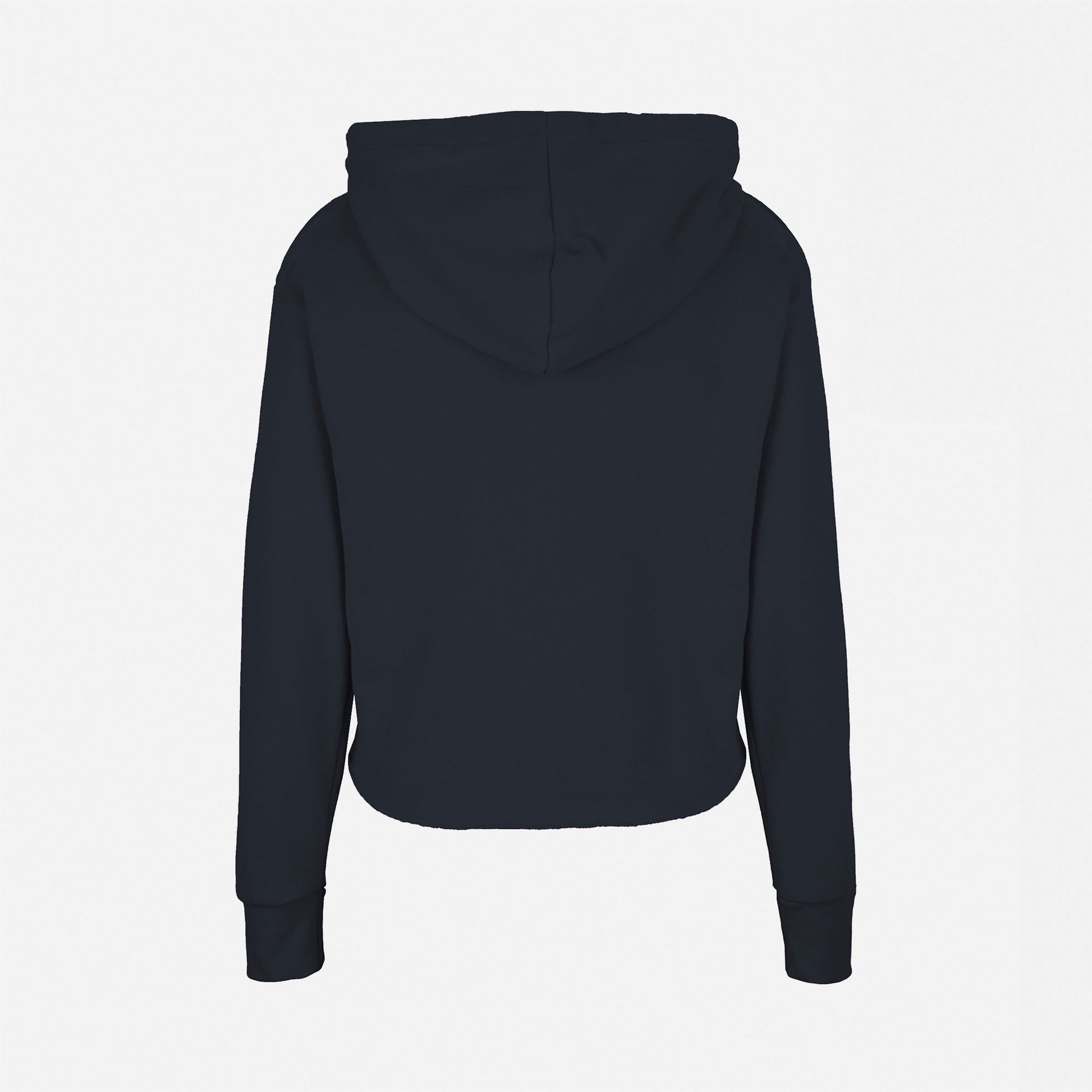 Women's Laguna Sueded Raw Edge Crop Hoodie - Midnight Navy - The American Threads