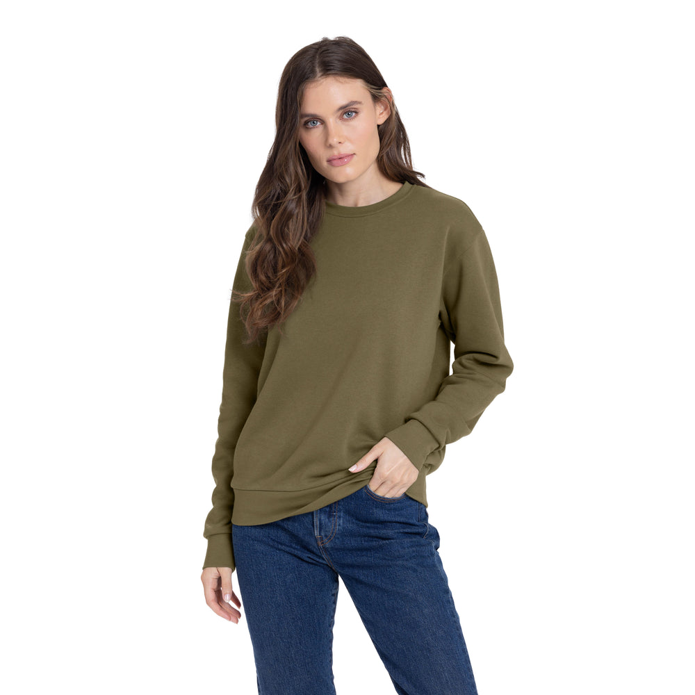 Comfy Threads Women's Fleece Sweatshirt in Military Green