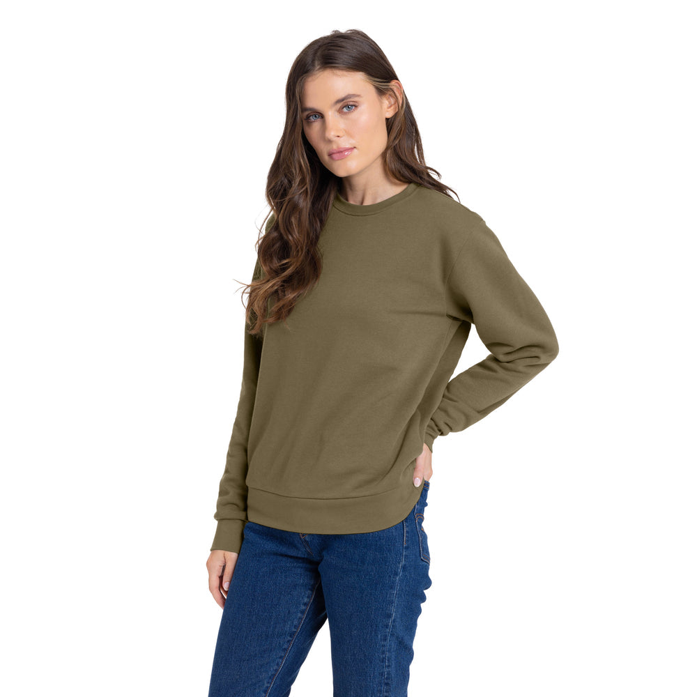 Comfy Threads Women's Fleece Sweatshirt in Military Green