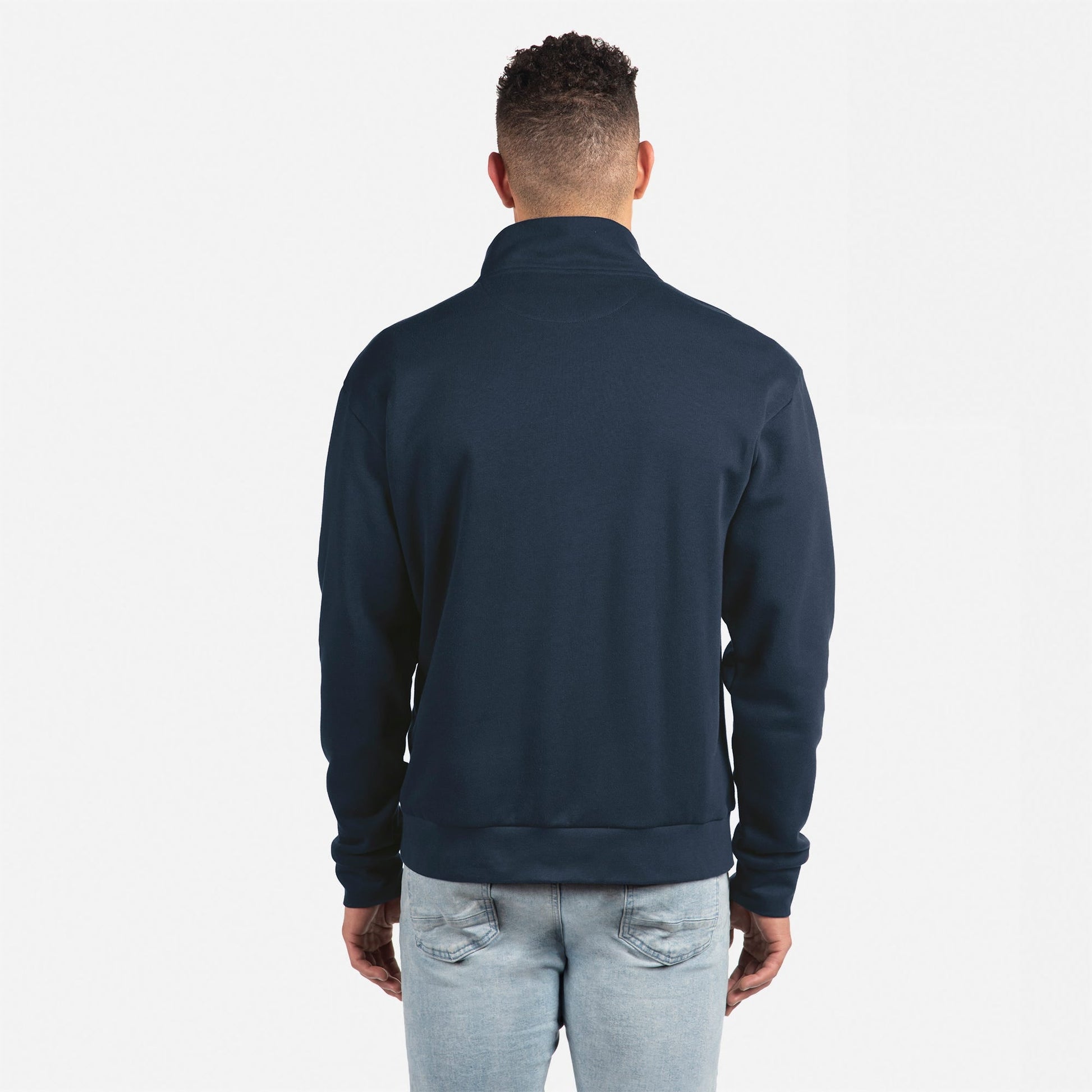 Fleece Quarter Zip - MIdnight Navy - The American Threads
