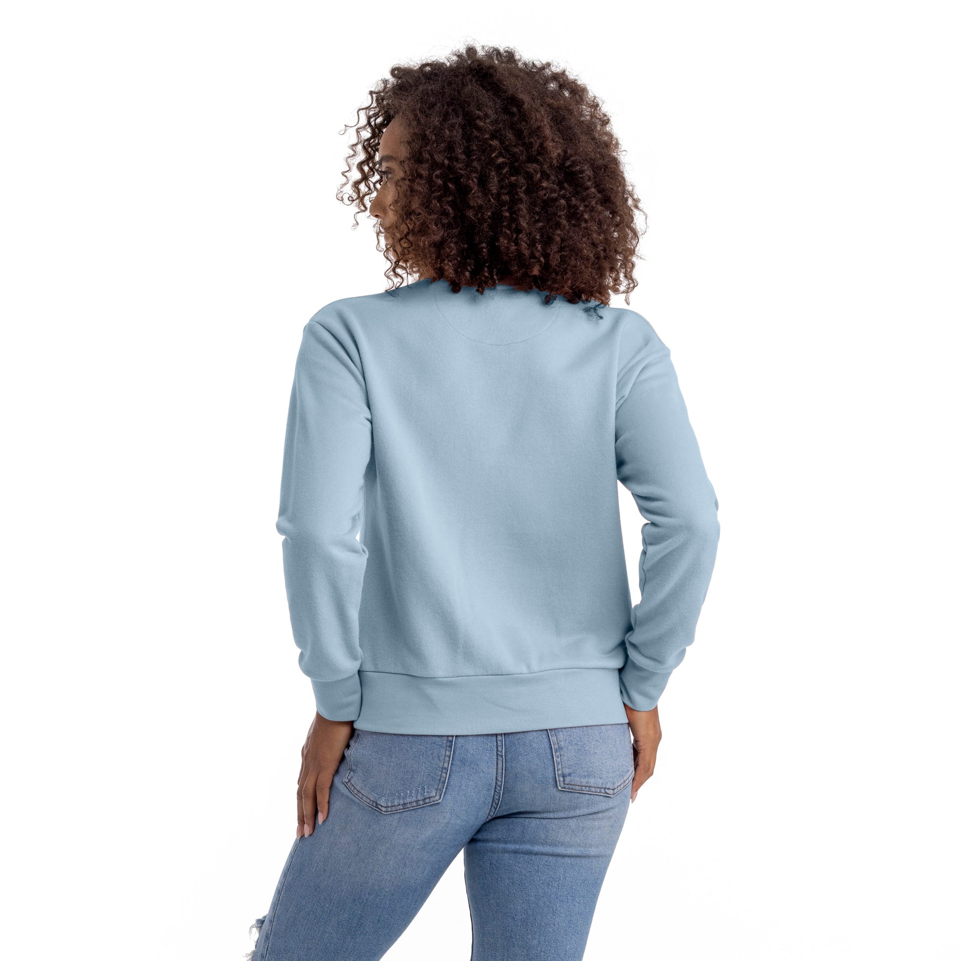 Women's French Terry Sweatshirt - Stonewash Denim - Comfy Threads