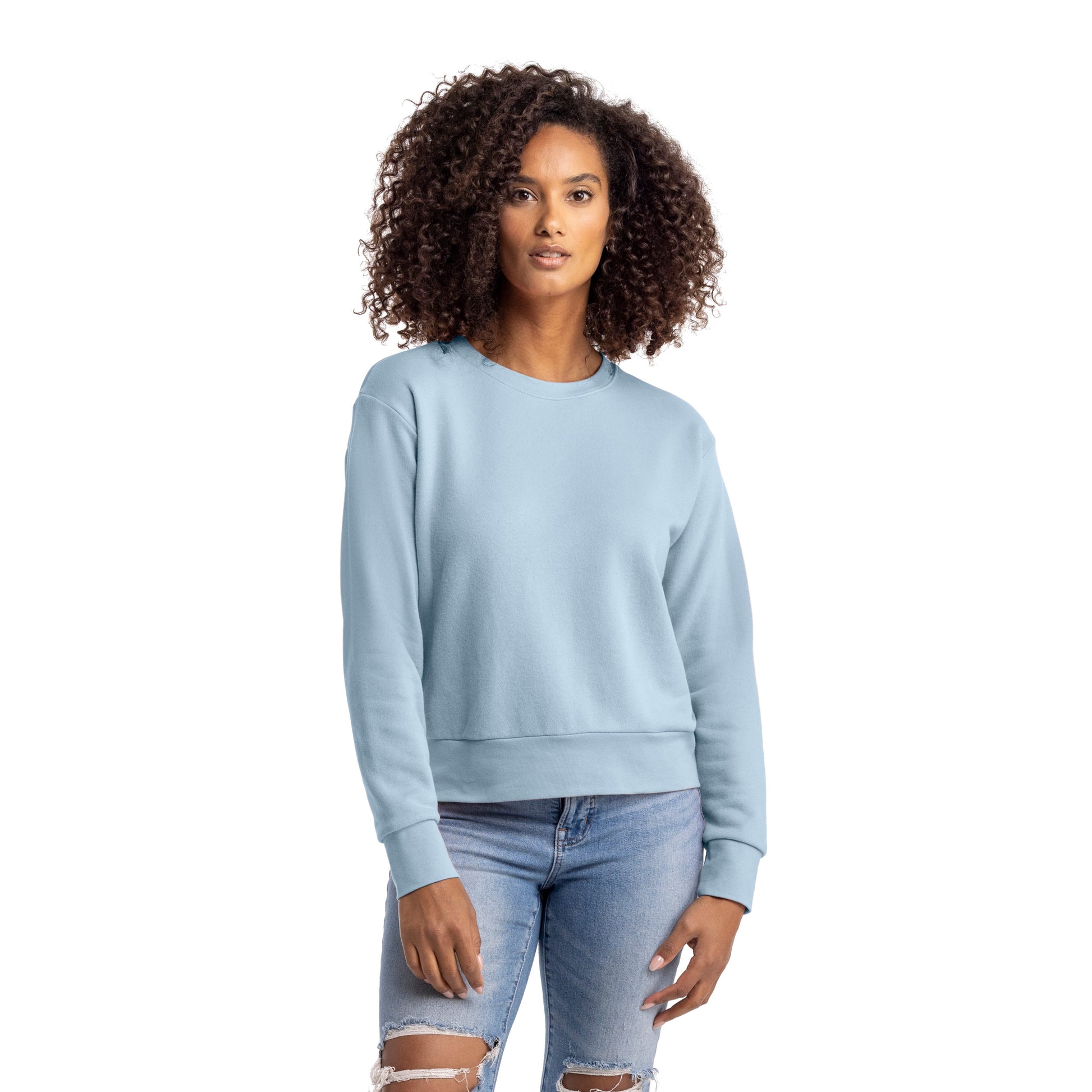 Women's French Terry Sweatshirt - Stonewash Denim - Comfy Threads