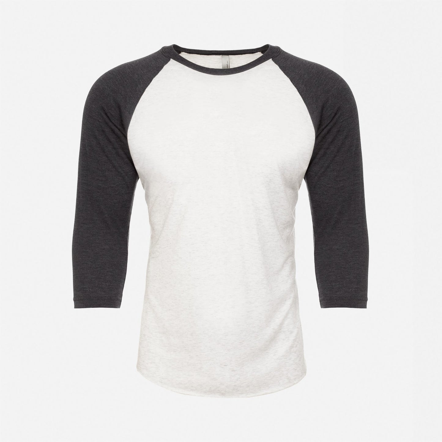 Tri-Blend 3/4 Raglan T-Shirt - Vintage Black / Heather White - The American Threads