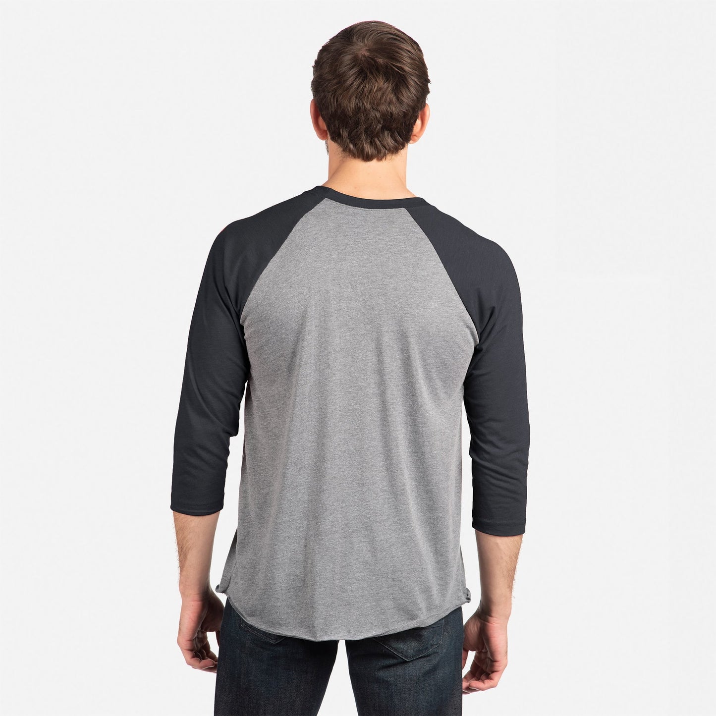 Tri-Blend 3/4 Raglan T-Shirt - Vintage Navy / Premium Heather - The American Threads