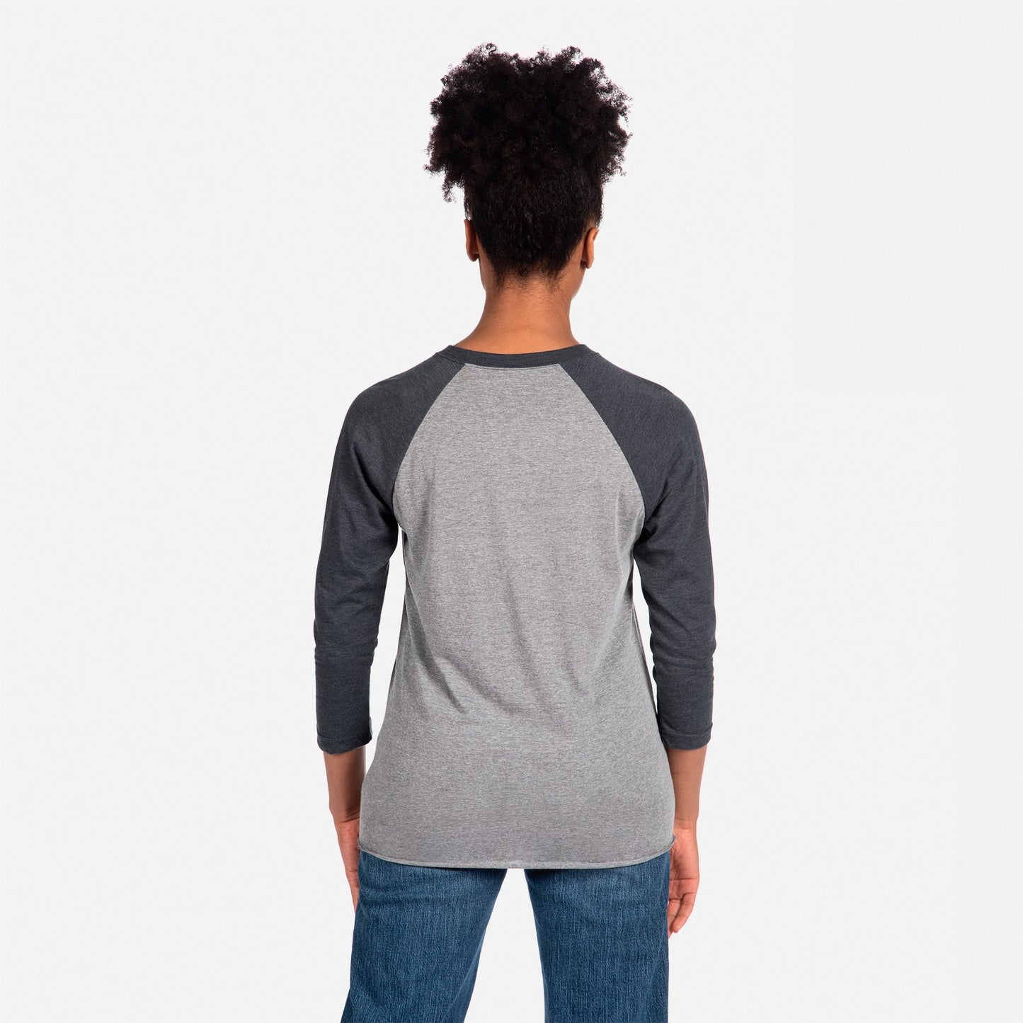 Tri-Blend 3/4 Raglan T-Shirt - Vintage Navy / Premium Heather - The American Threads