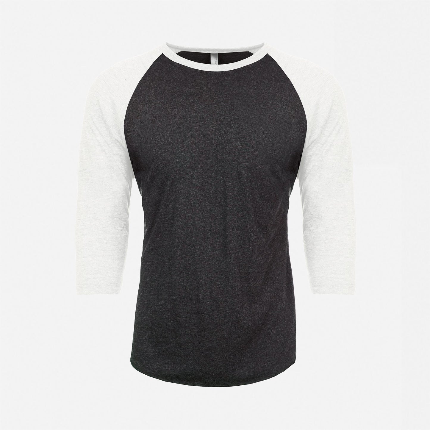 Tri-Blend 3/4 Raglan T-Shirt - Heather White / Vintage Black - The American Threads