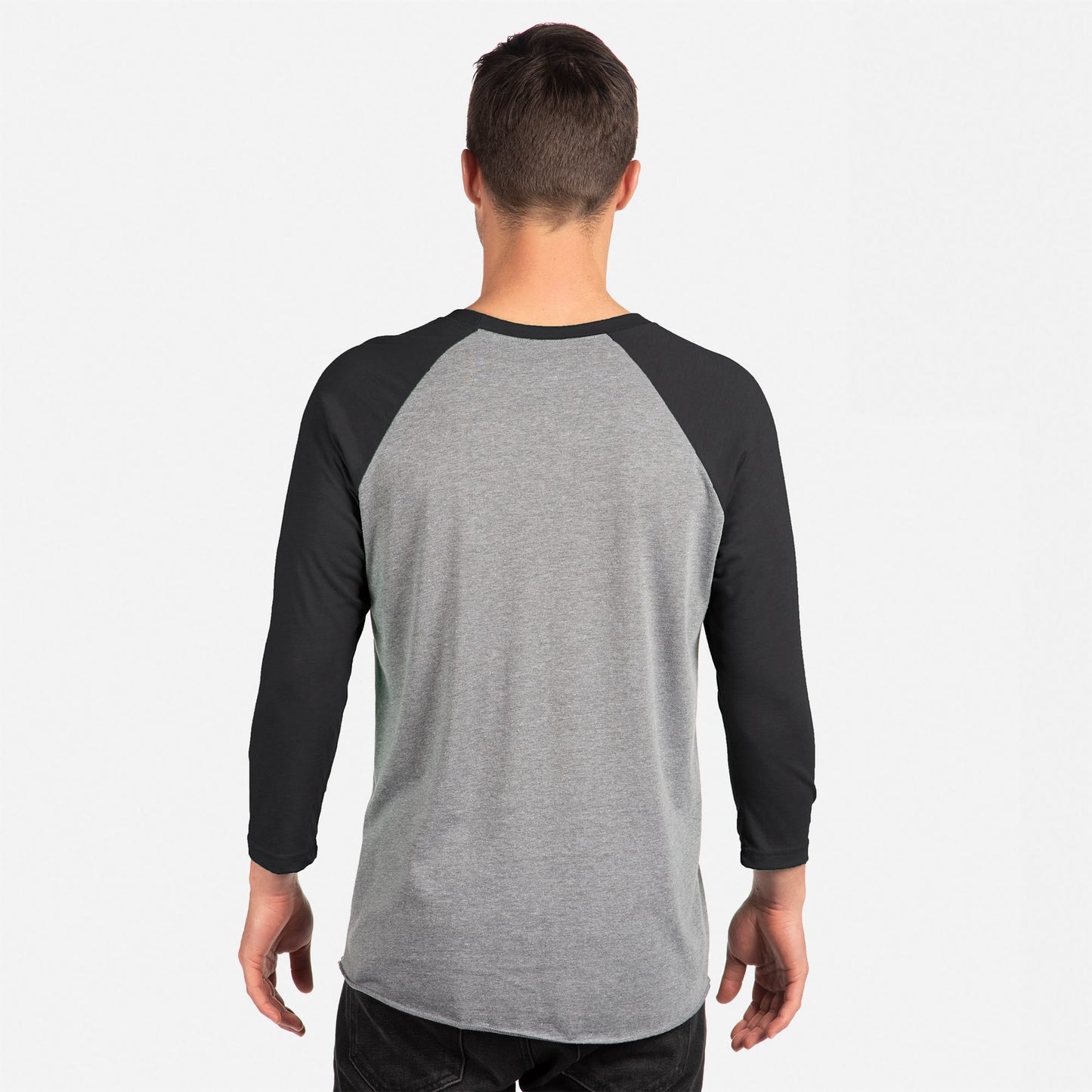 Tri-Blend 3/4 Raglan T-Shirt - Vintage Black / Premium Heather - The American Threads