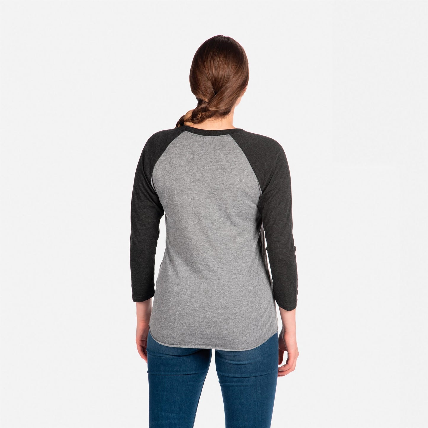 Tri-Blend 3/4 Raglan T-Shirt - Vintage Black / Premium Heather - The American Threads