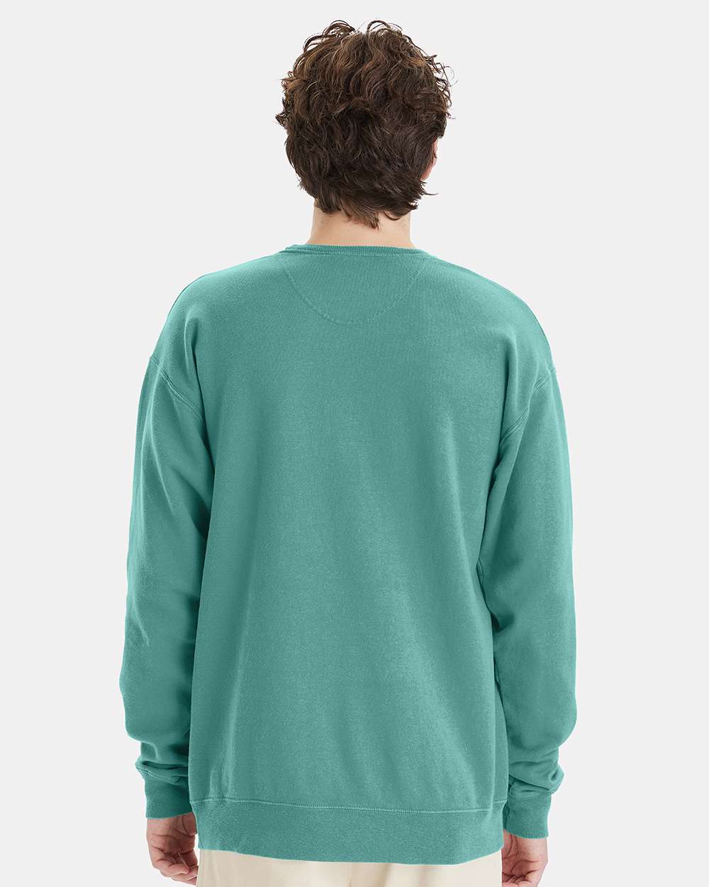 Unisex Garment-Dyed Crewneck Sweatshirt - Spanish Moss - M