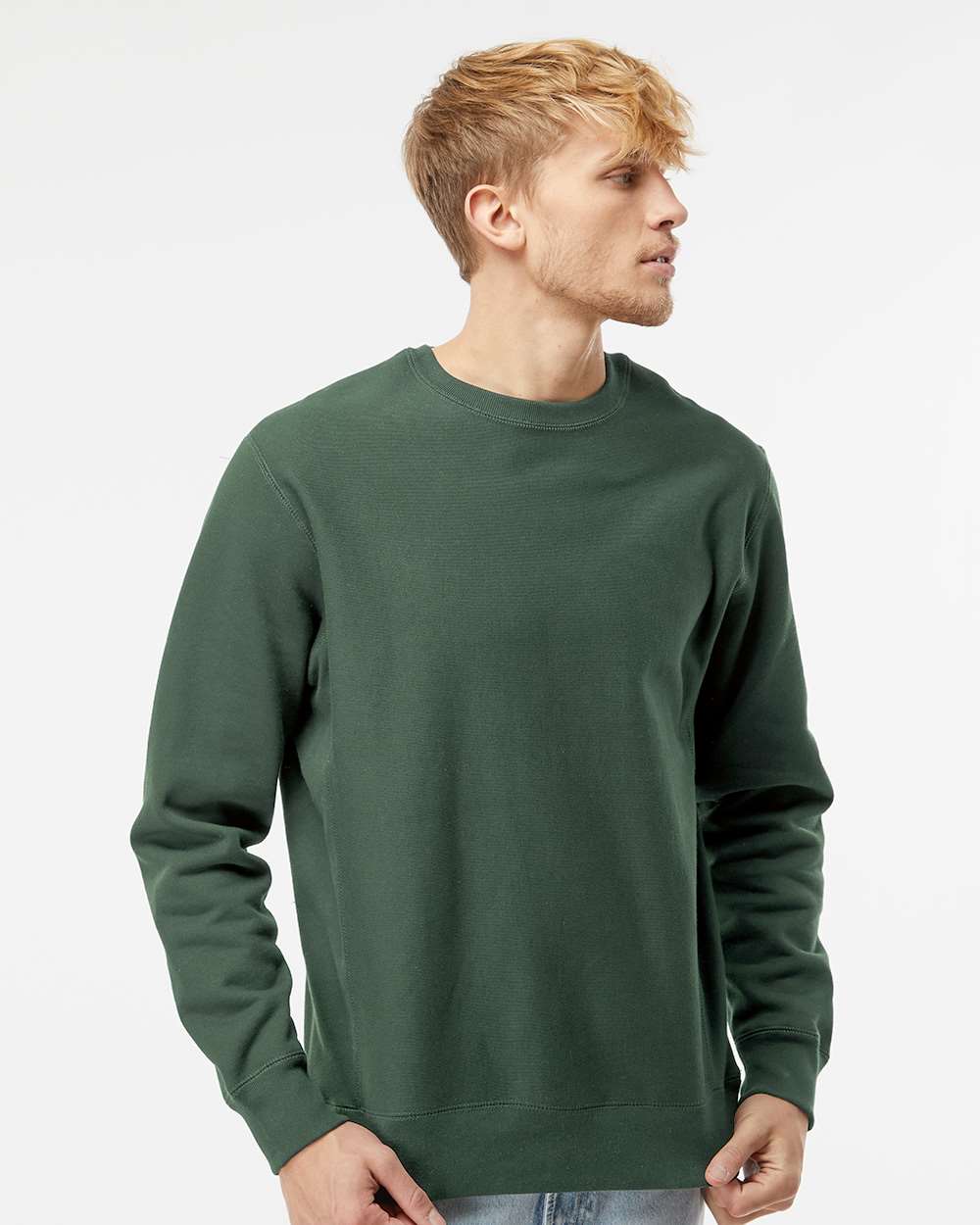 Men's Premium Heavyweight Crewneck Sweatshirt - Alpine Green - S