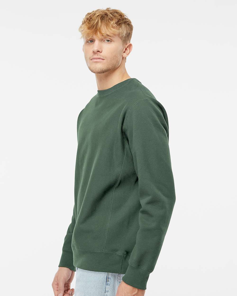 Men's Premium Heavyweight Crewneck Sweatshirt - Alpine Green - M