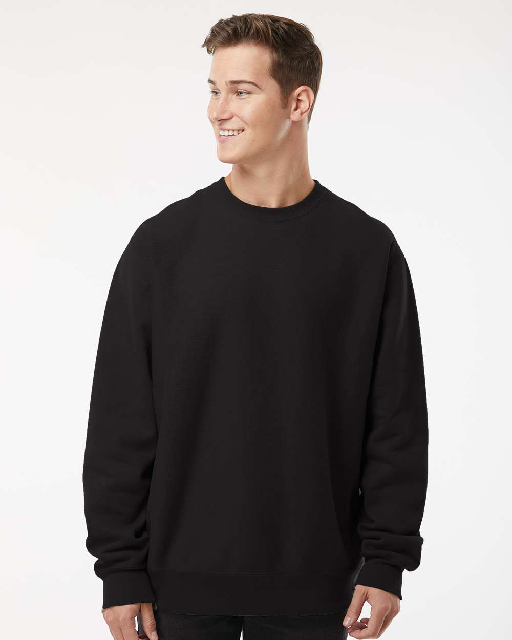 Men's Premium Heavyweight Crewneck Sweatshirt - Black - S