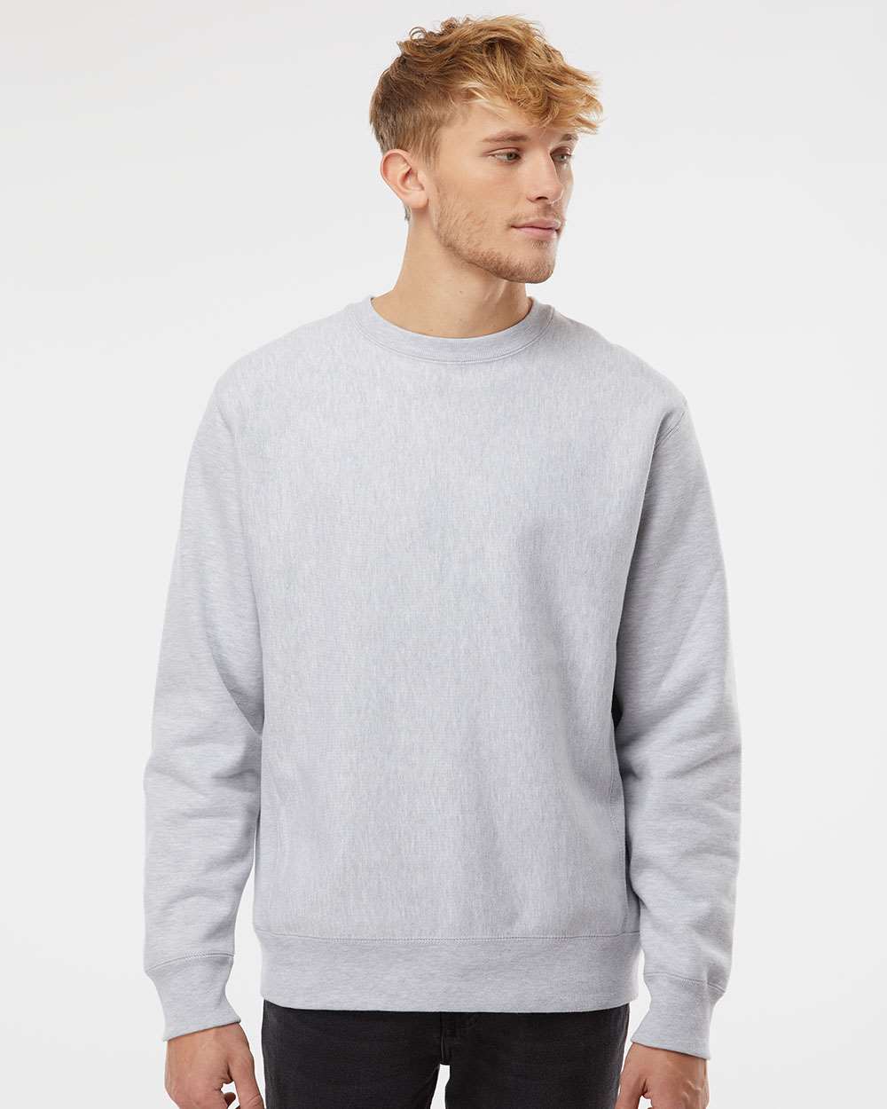 Men's Premium Heavyweight Crewneck Sweatshirt - Heather Grey - S