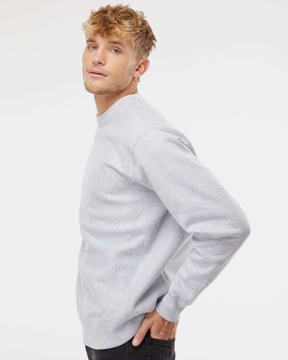 Men's Premium Heavyweight Crewneck Sweatshirt - Heather Grey - M