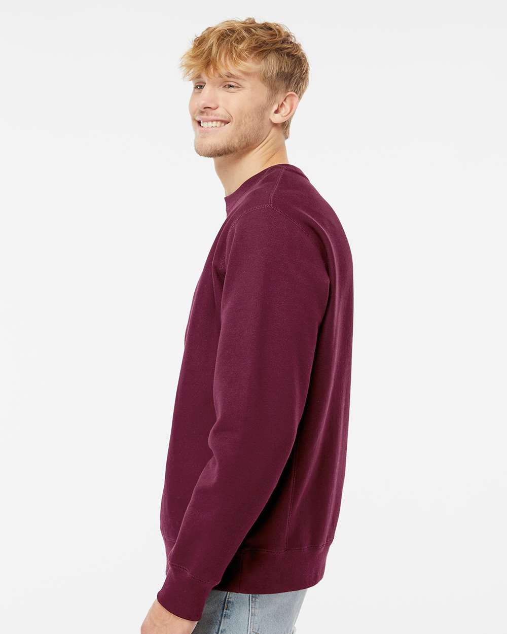 Men's Premium Heavyweight Crewneck Sweatshirt - Maroon - M