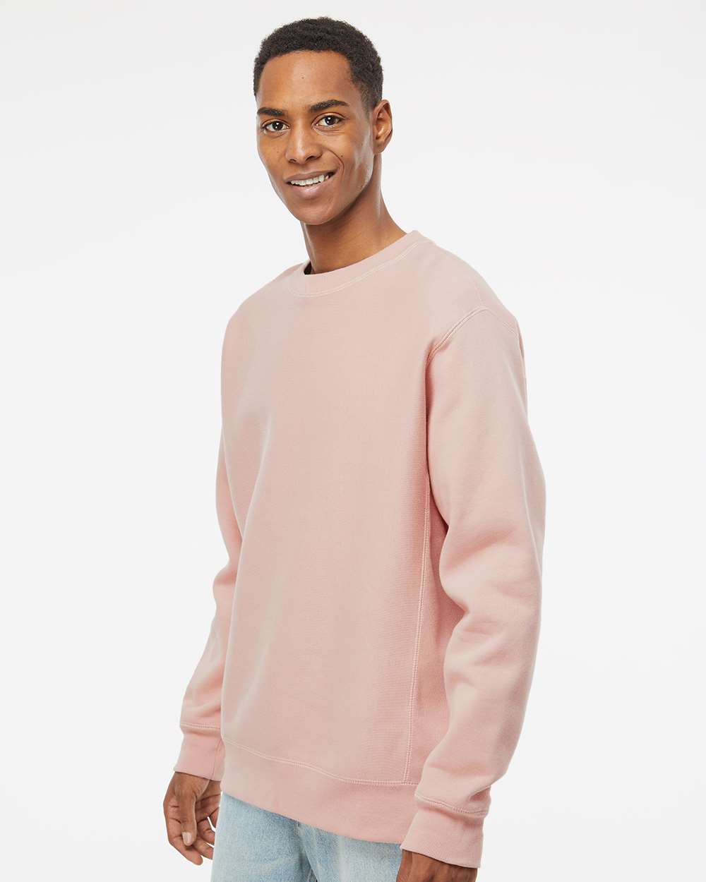 Men's Premium Heavyweight Crewneck Sweatshirt - Dusty Pink - M