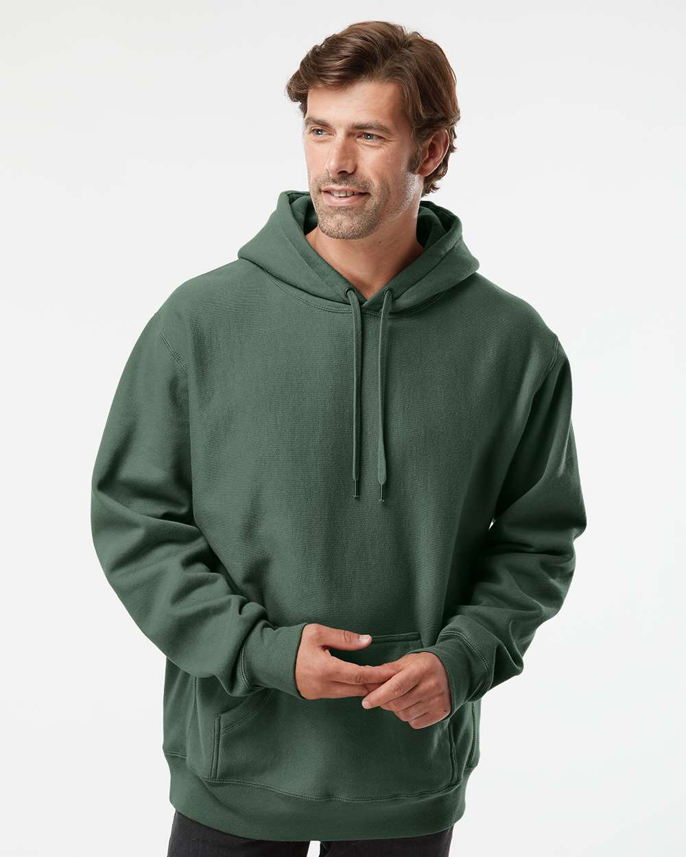 Unisex Legend Heavyweight Cross-Grain Hooded Sweatshirt - Alpine Green - XS