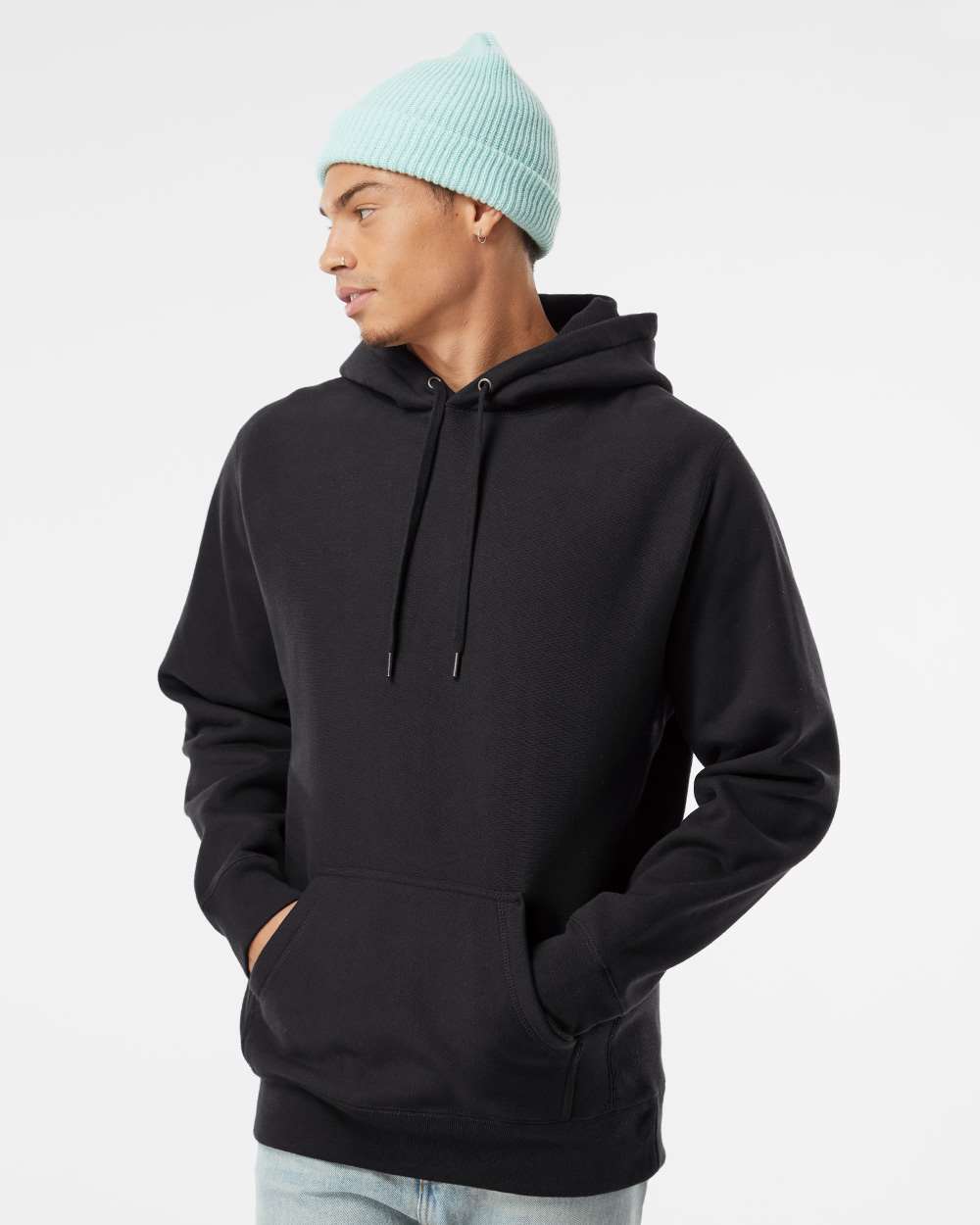 Unisex Legend Heavyweight Cross-Grain Hooded Sweatshirt - Black - XS