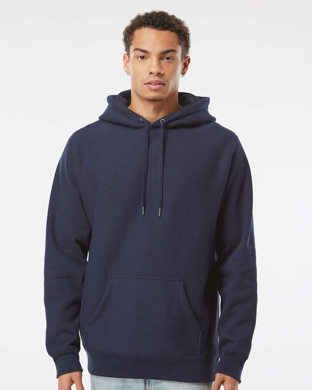 Unisex Legend Heavyweight Cross-Grain Hooded Sweatshirt - Navy - XS
