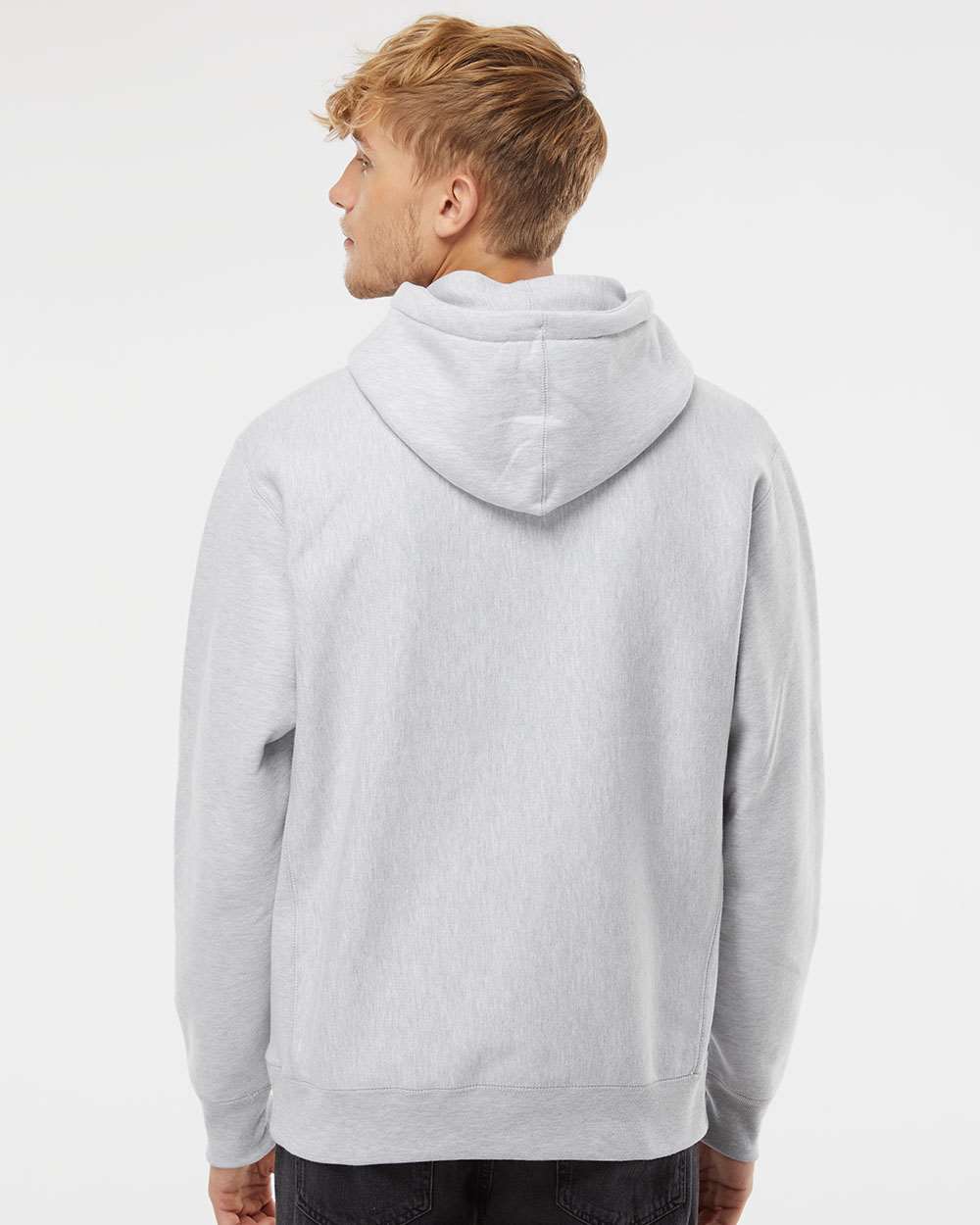 Unisex Legend Heavyweight Cross-Grain Hooded Sweatshirt - Heather Grey - M